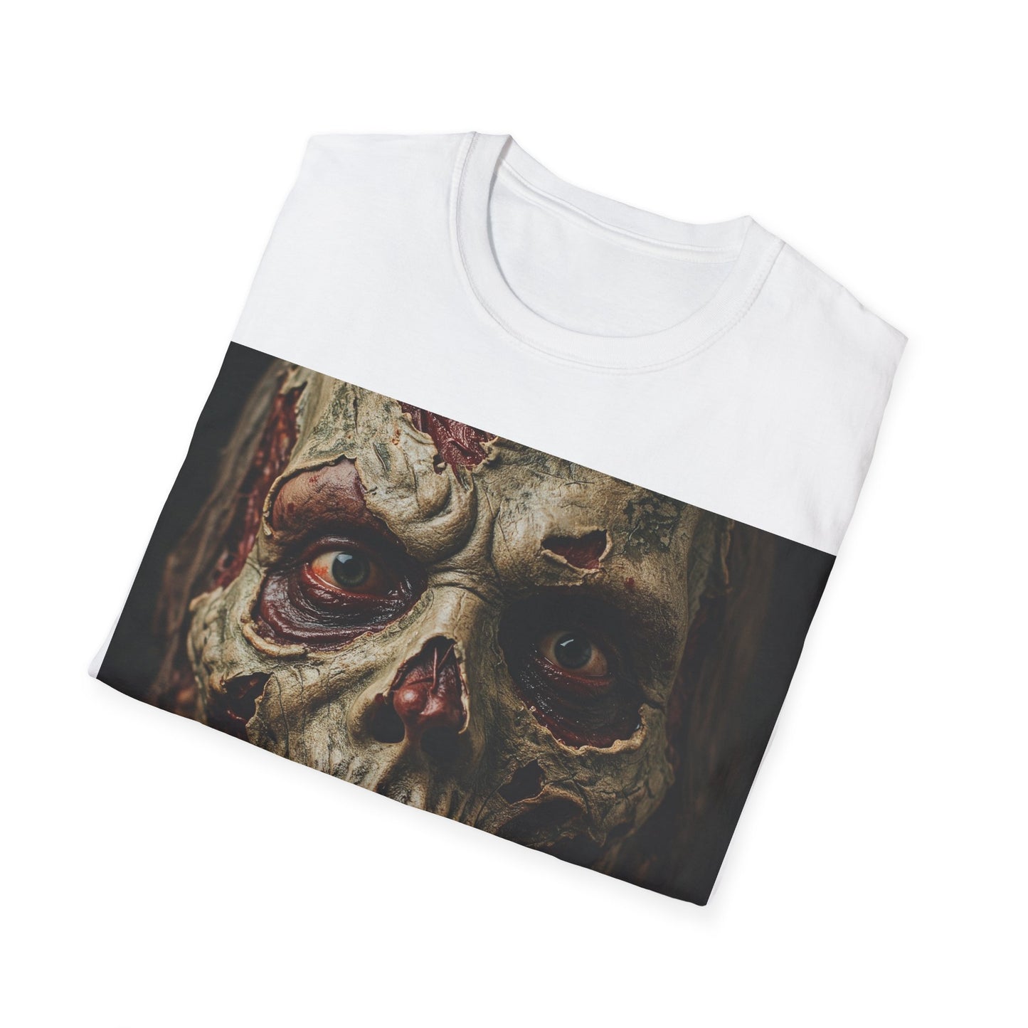 UK - Spooky Zombie Unisex Softstyle T-Shirt - Perfect for Halloween & Horror Fans