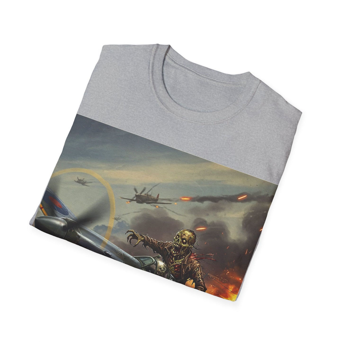 UK - Vintage Pilot Apocalyptic Portrait Tee, bold, decaying zombie graphic