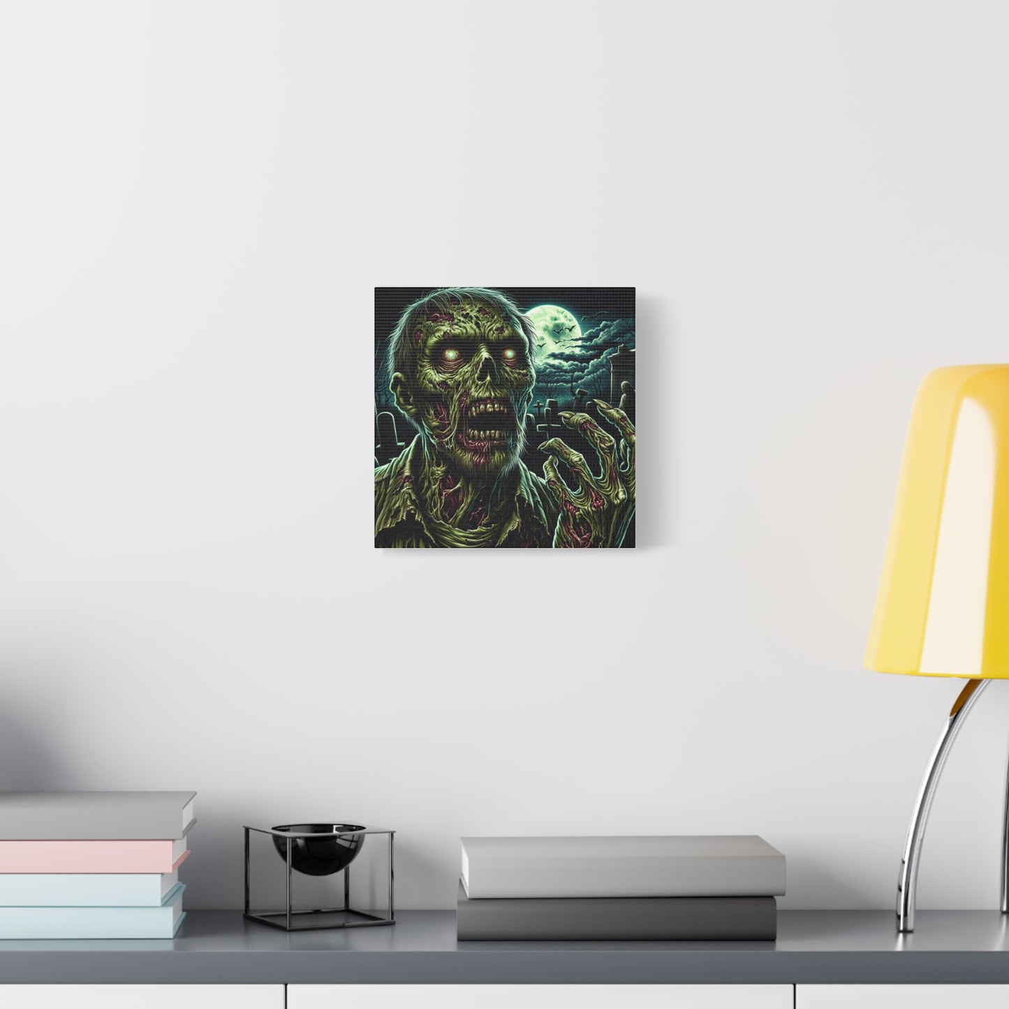 Zombie-Themed Stretched Canvas Art