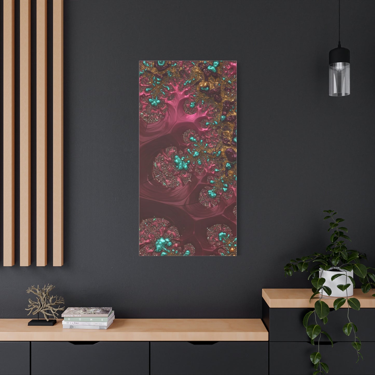 Abstract Art Canvas Print - Vibrant Fractal Design for Home Decor