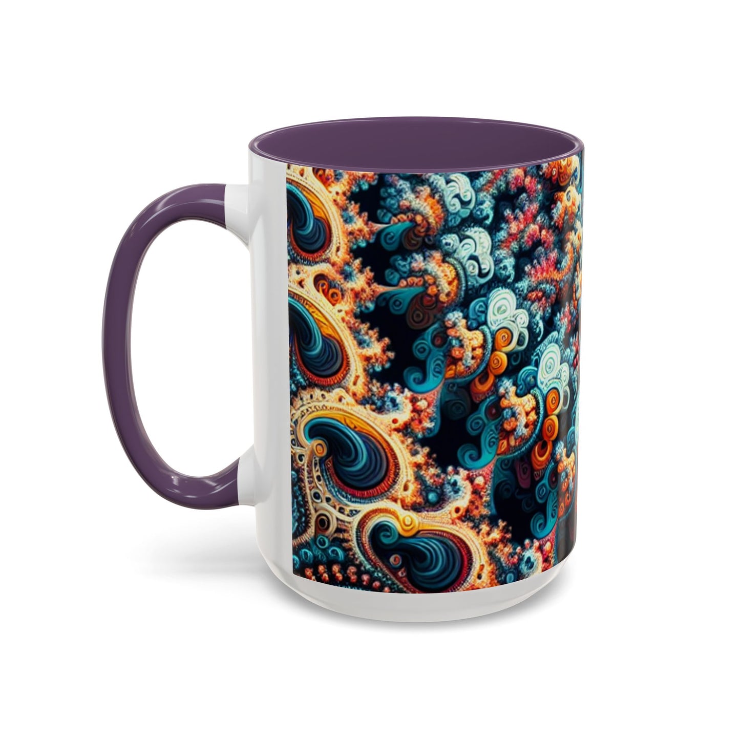 Colorful Fractal Coffee Mug - 11oz & 15oz - Perfect for Art Lovers
