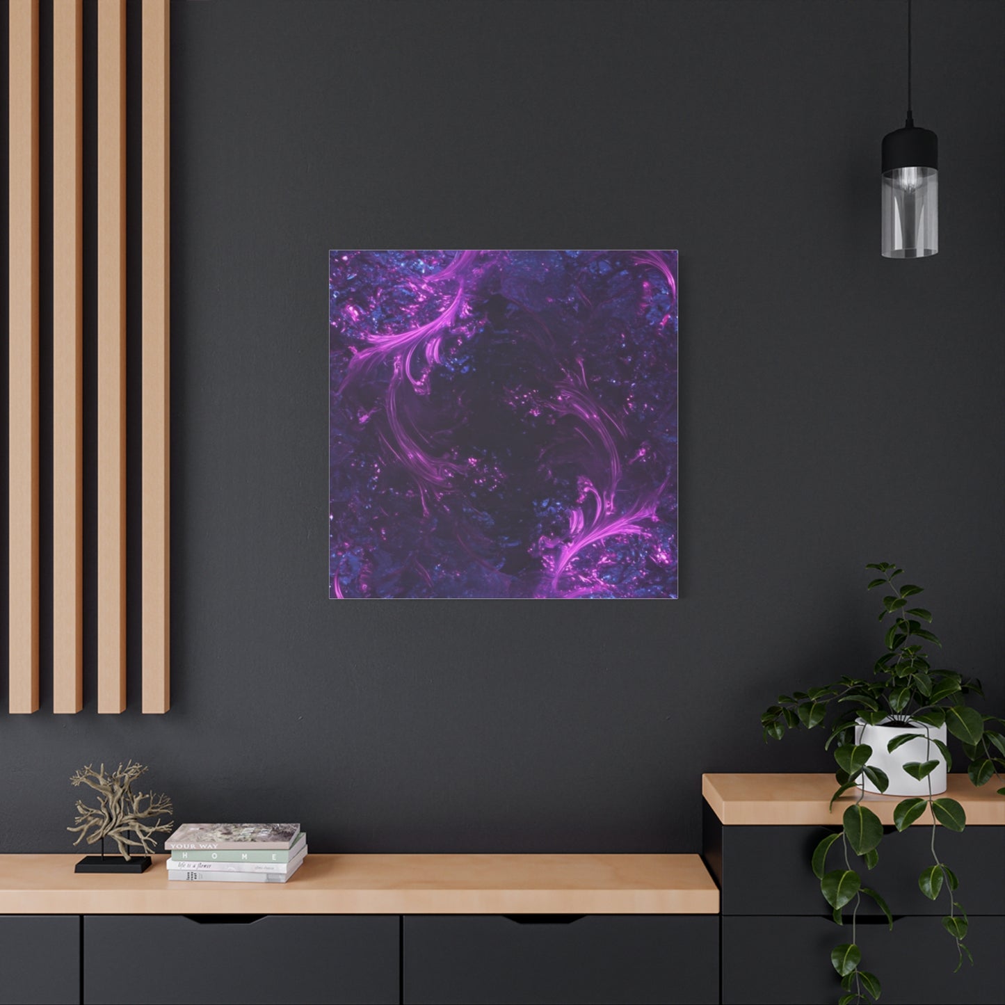 Abstract Purple Fractal Canvas Print - Artistic Wall Décor