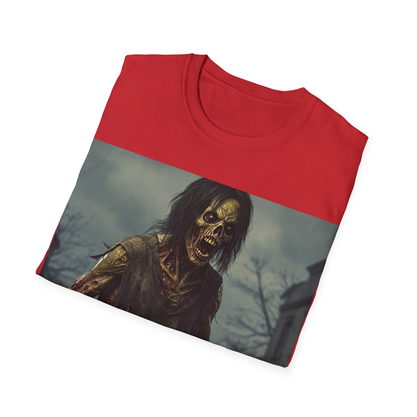 UK - Zombie Apocalyptic Portrait Tee, bold, decaying zombie graphic