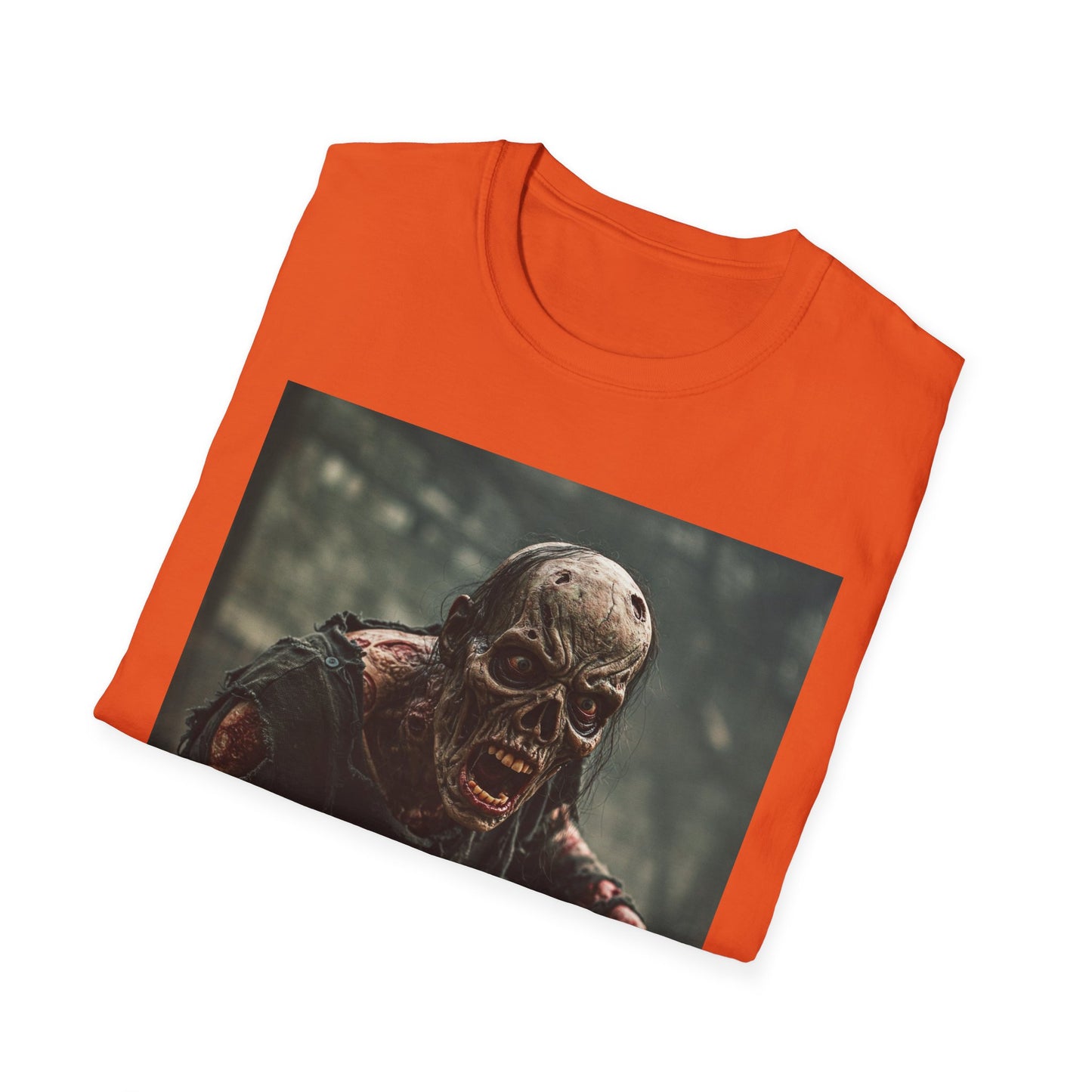 Apocalyptic Portrait Tee, bold, decaying zombie graphic