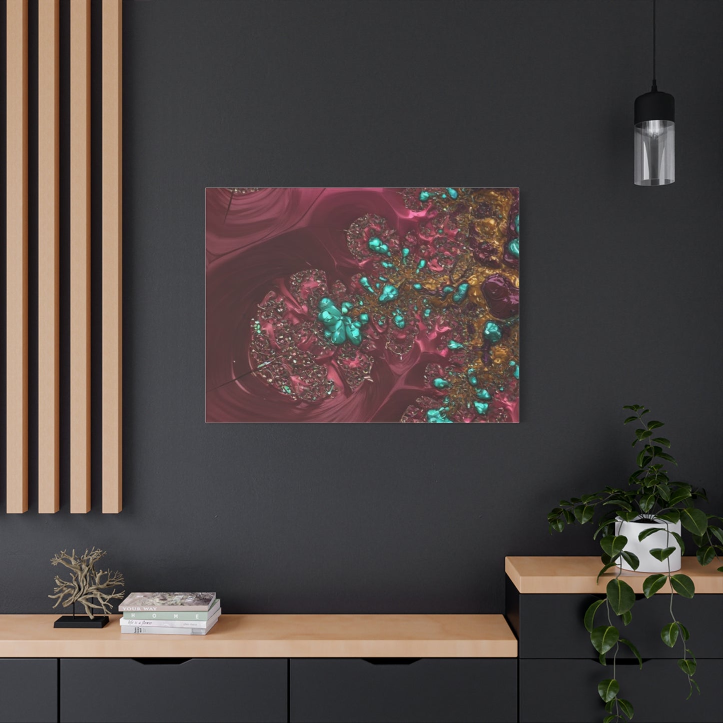 Abstract Art Canvas Print - Vibrant Fractal Design for Home Decor