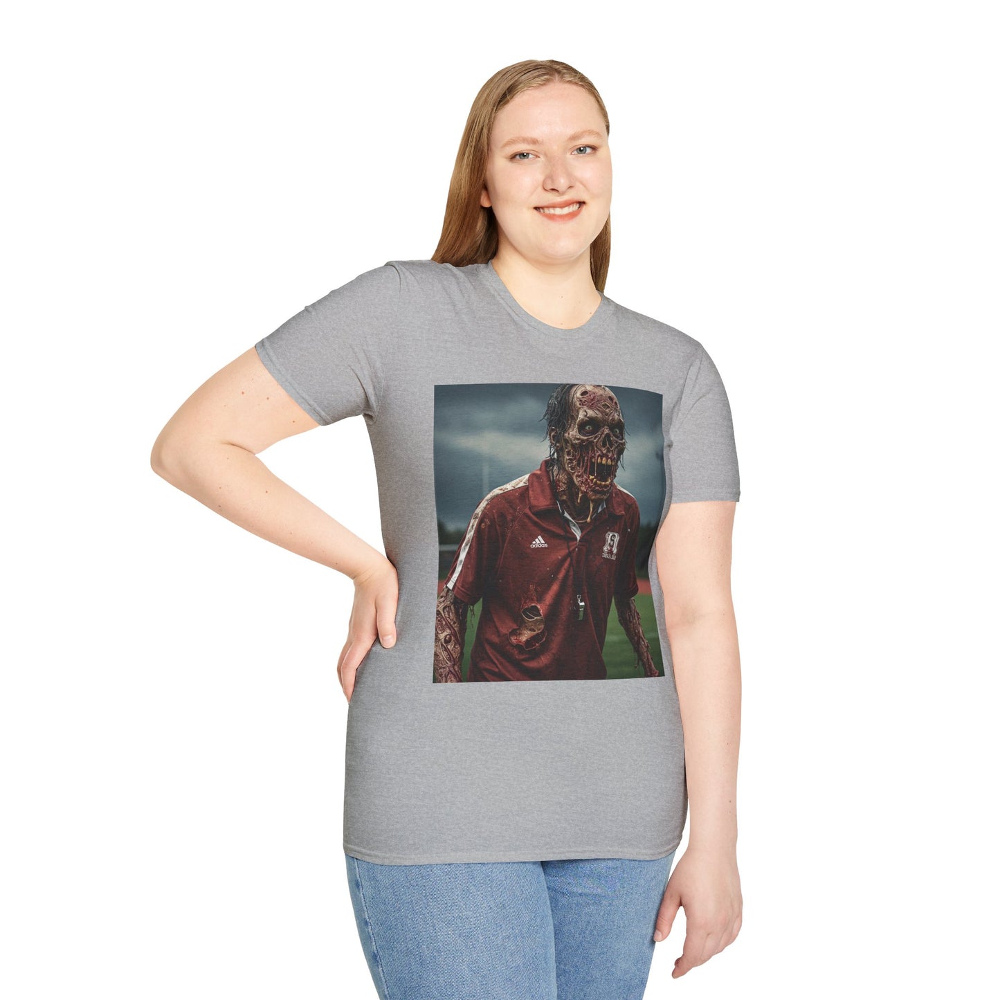 Zombie Horror Unisex Softstyle T-Shirt - Perfect for Halloween and Casual Wear