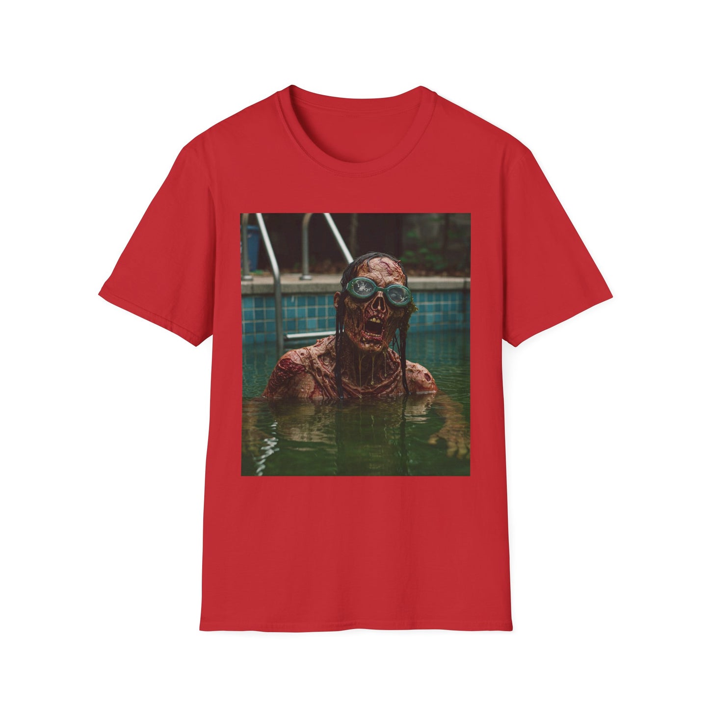 Chilling Horror Unisex Softstyle T-Shirt - Spooky Monster Design