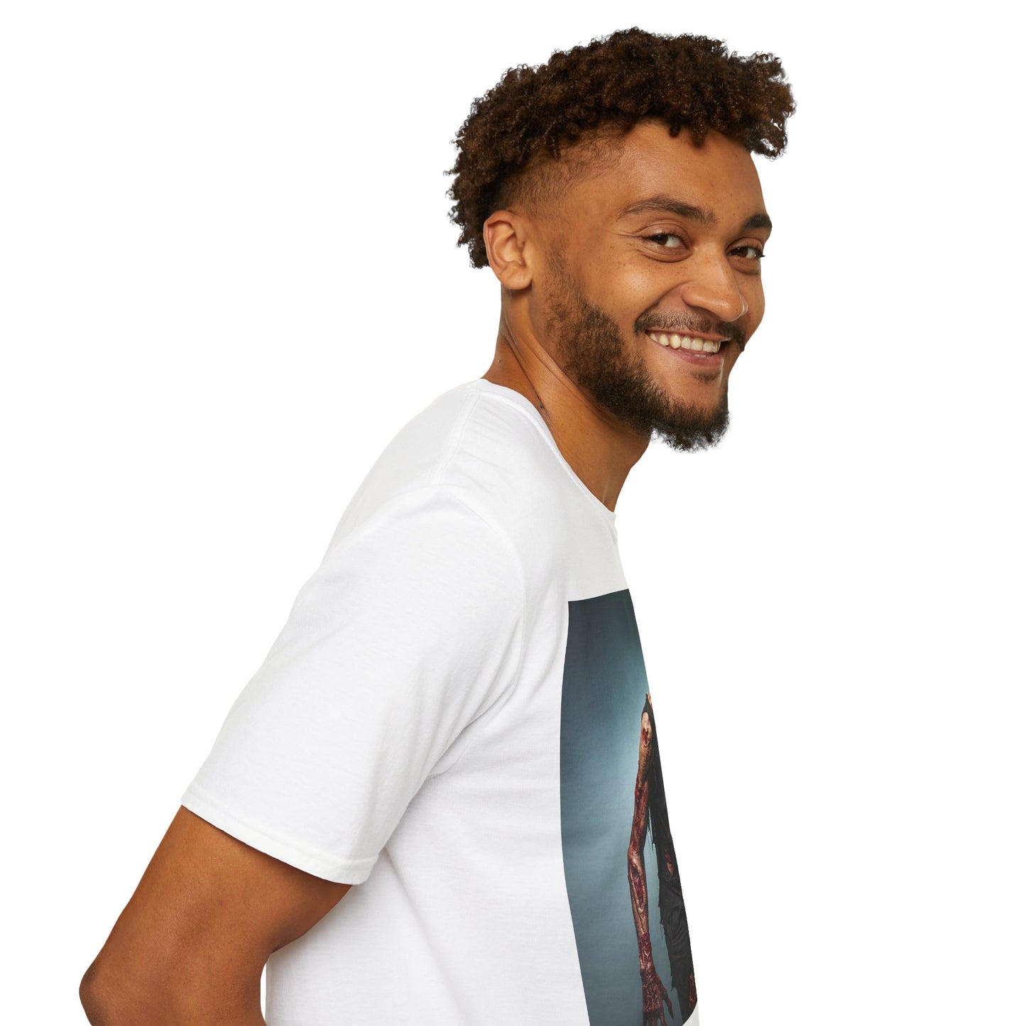 Zombie Graphic Unisex Softstyle T-Shirt - Perfect for Halloween and Horror Fans