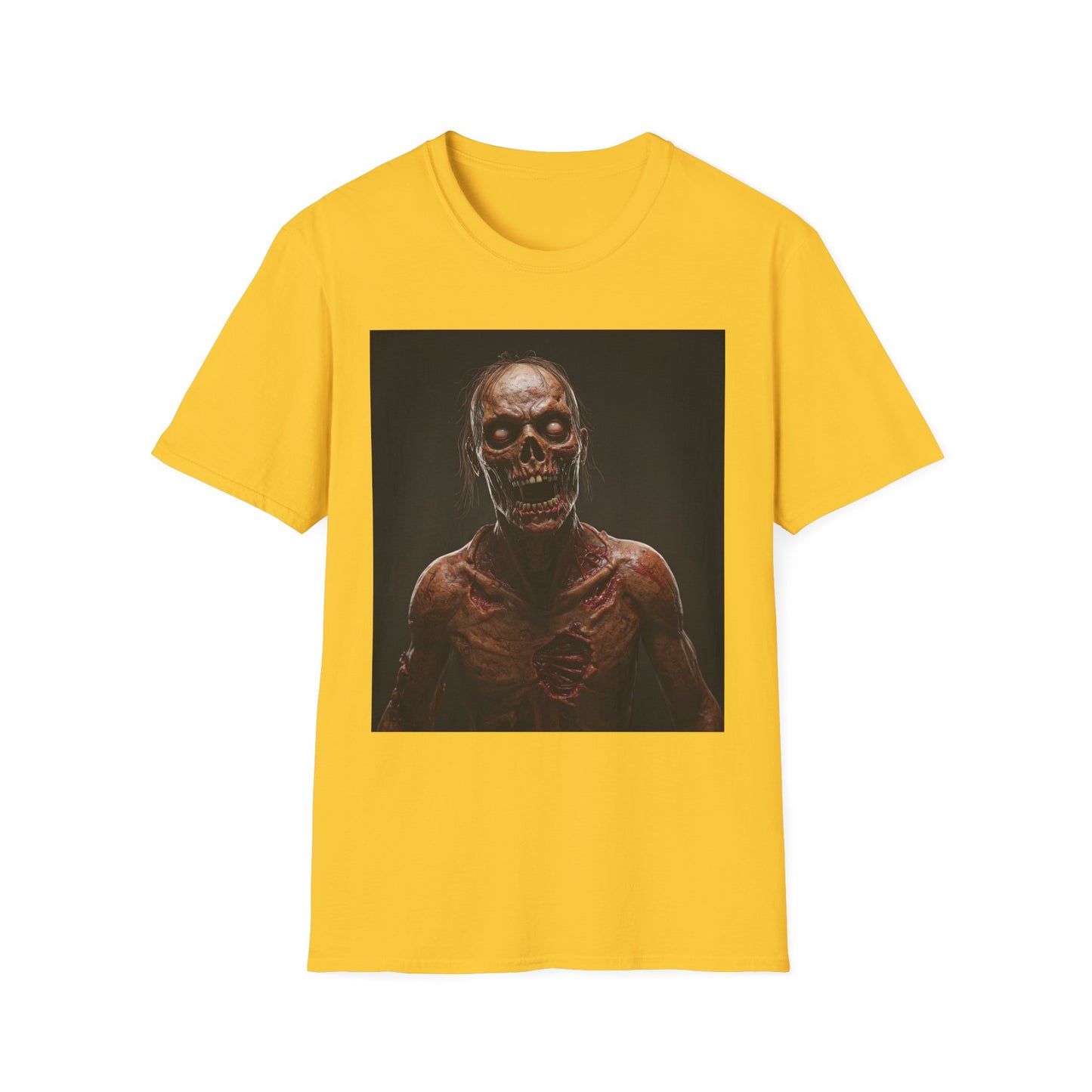 Apocalyptic Portrait Tee, bold, decaying zombie graphic