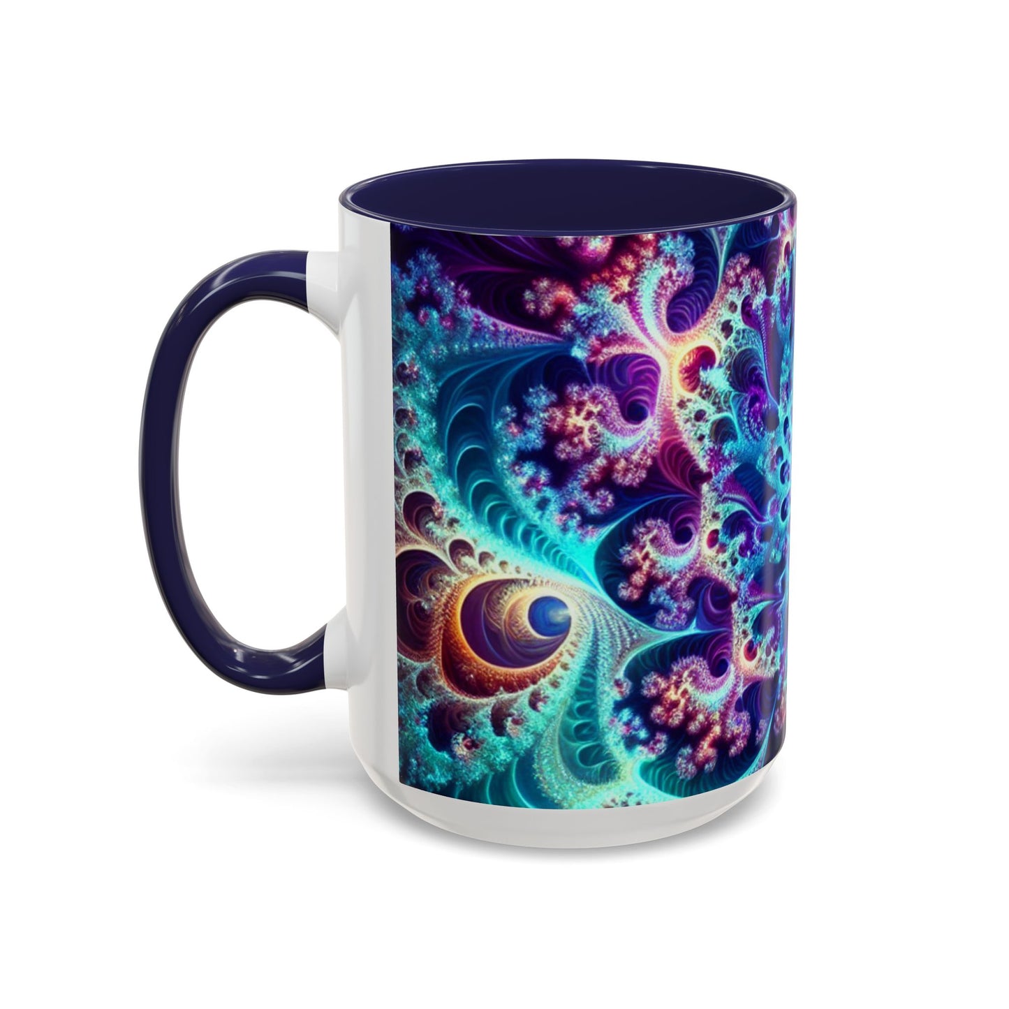 Colorful Spiral Accent Coffee Mug - 11 & 15oz