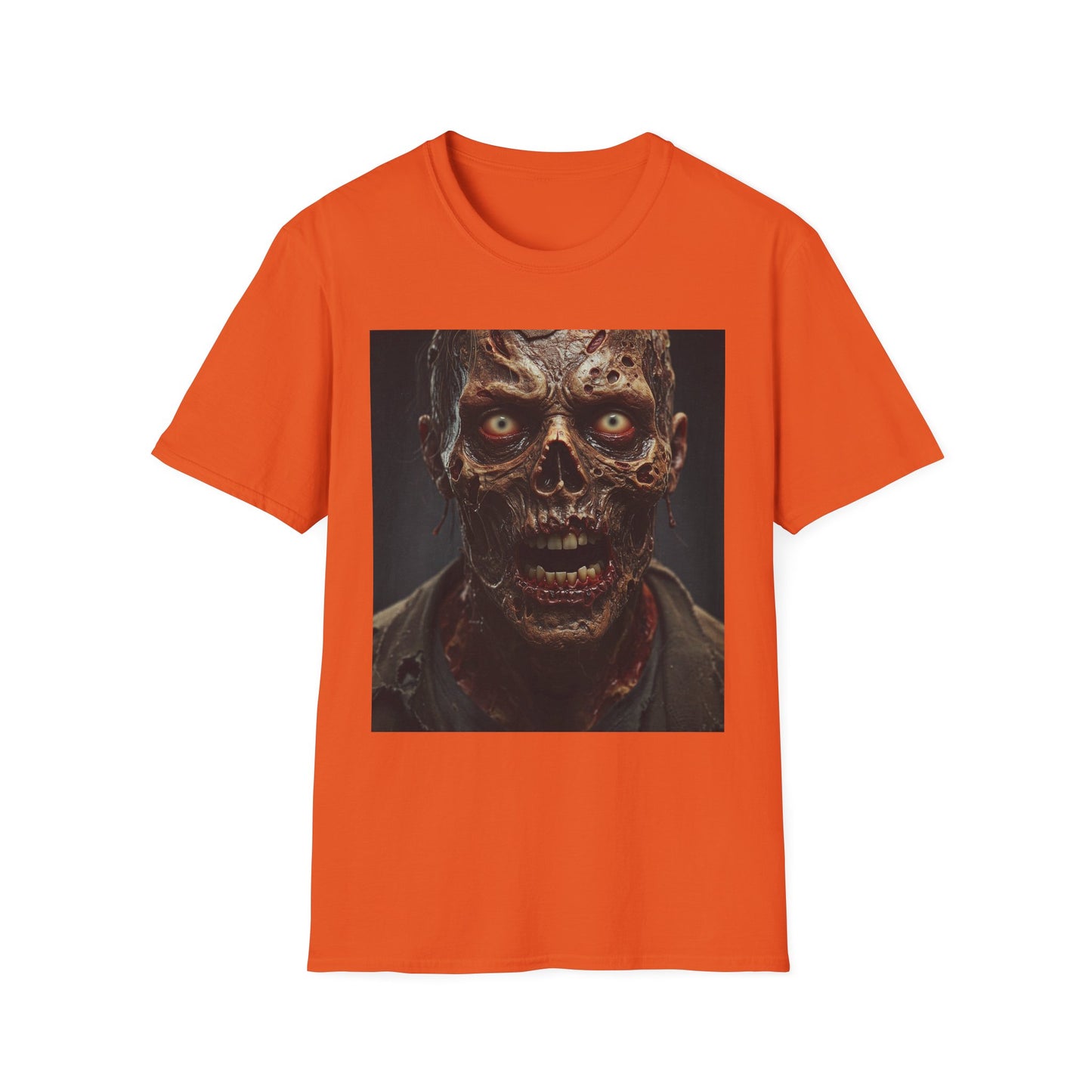 Apocalyptic Portrait Tee, bold, decaying zombie graphic