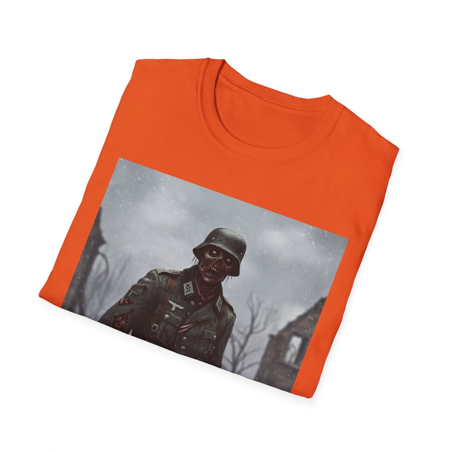 Unisex Softstyle Graphic T-Shirt - Zombie Soldier Design