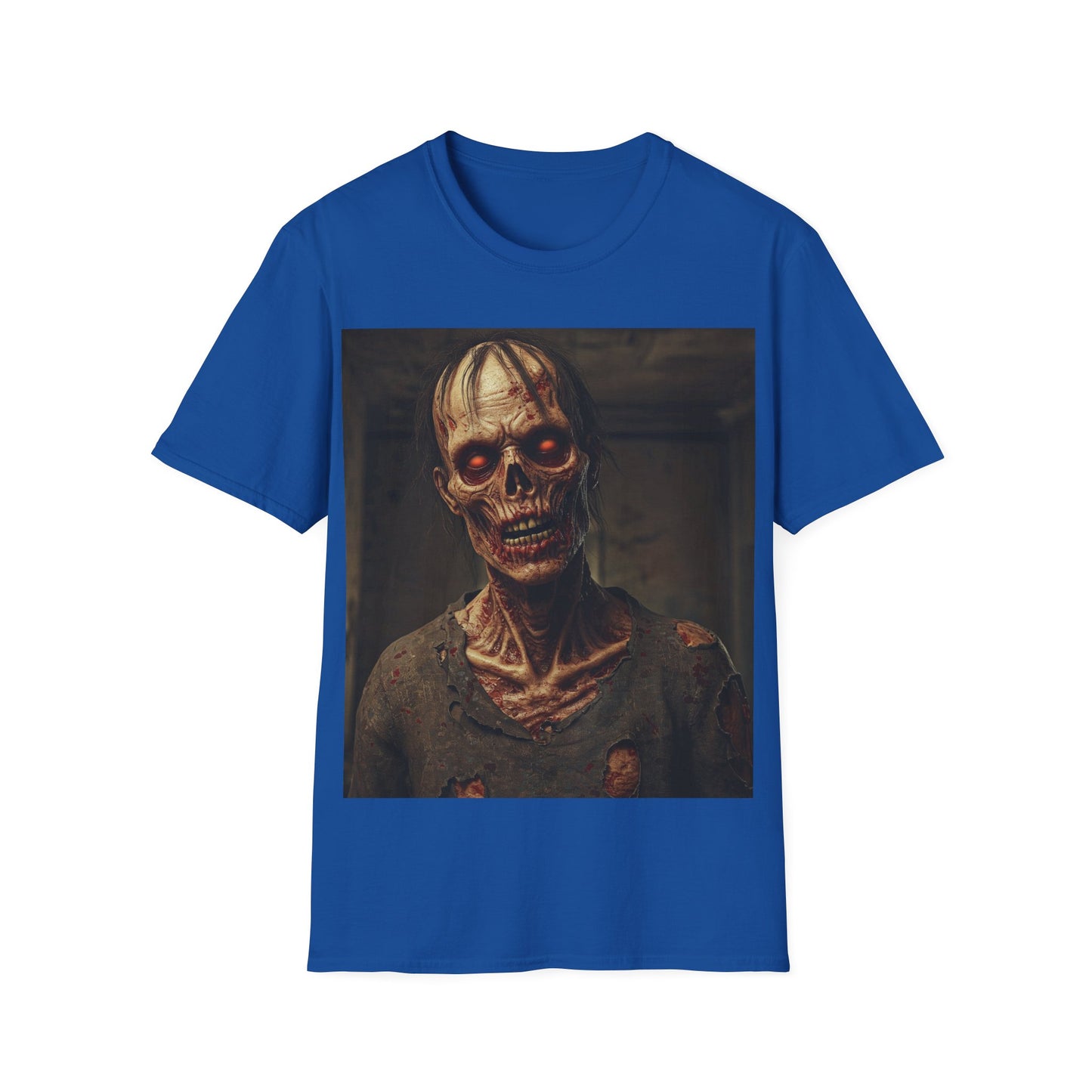 UK - Creepy Skeleton Unisex Softstyle T-Shirt - Perfect for Halloween and Horror Fans