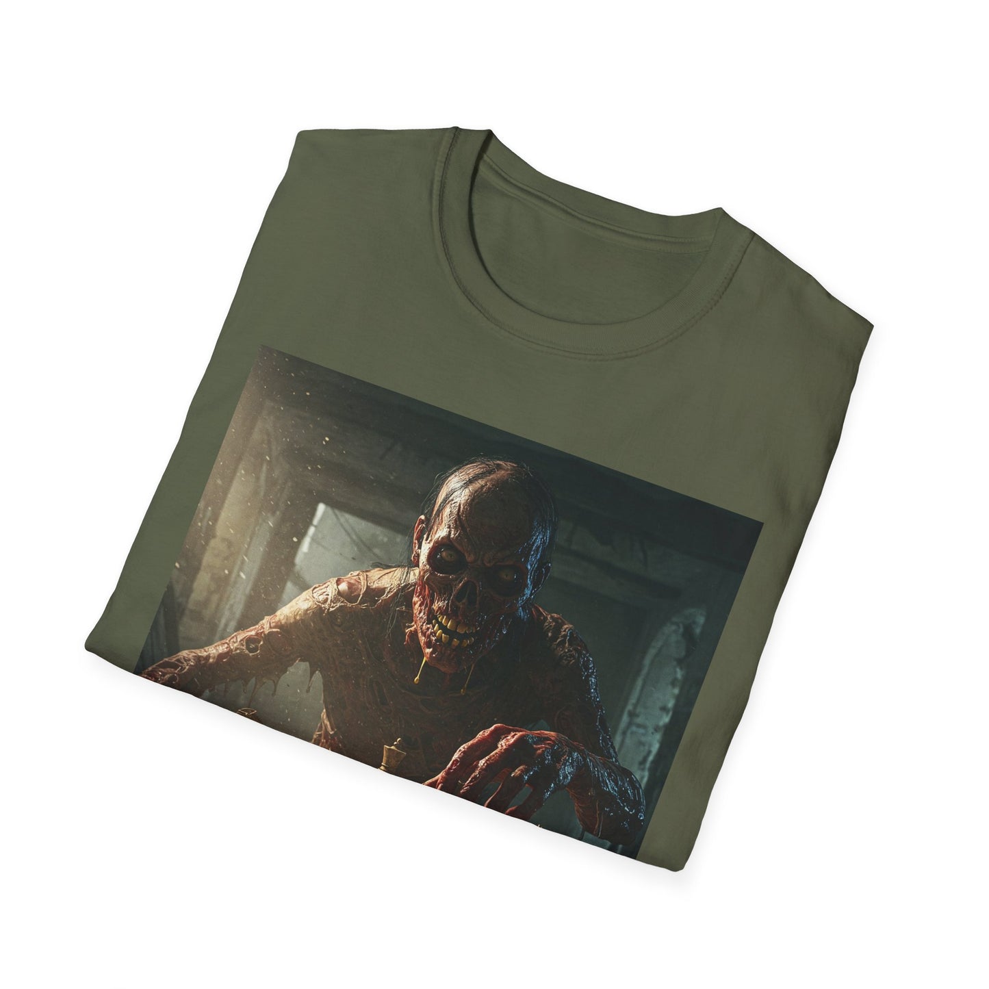 Zombie Chess Apocalyptic Portrait Tee, bold, decaying zombie graphic