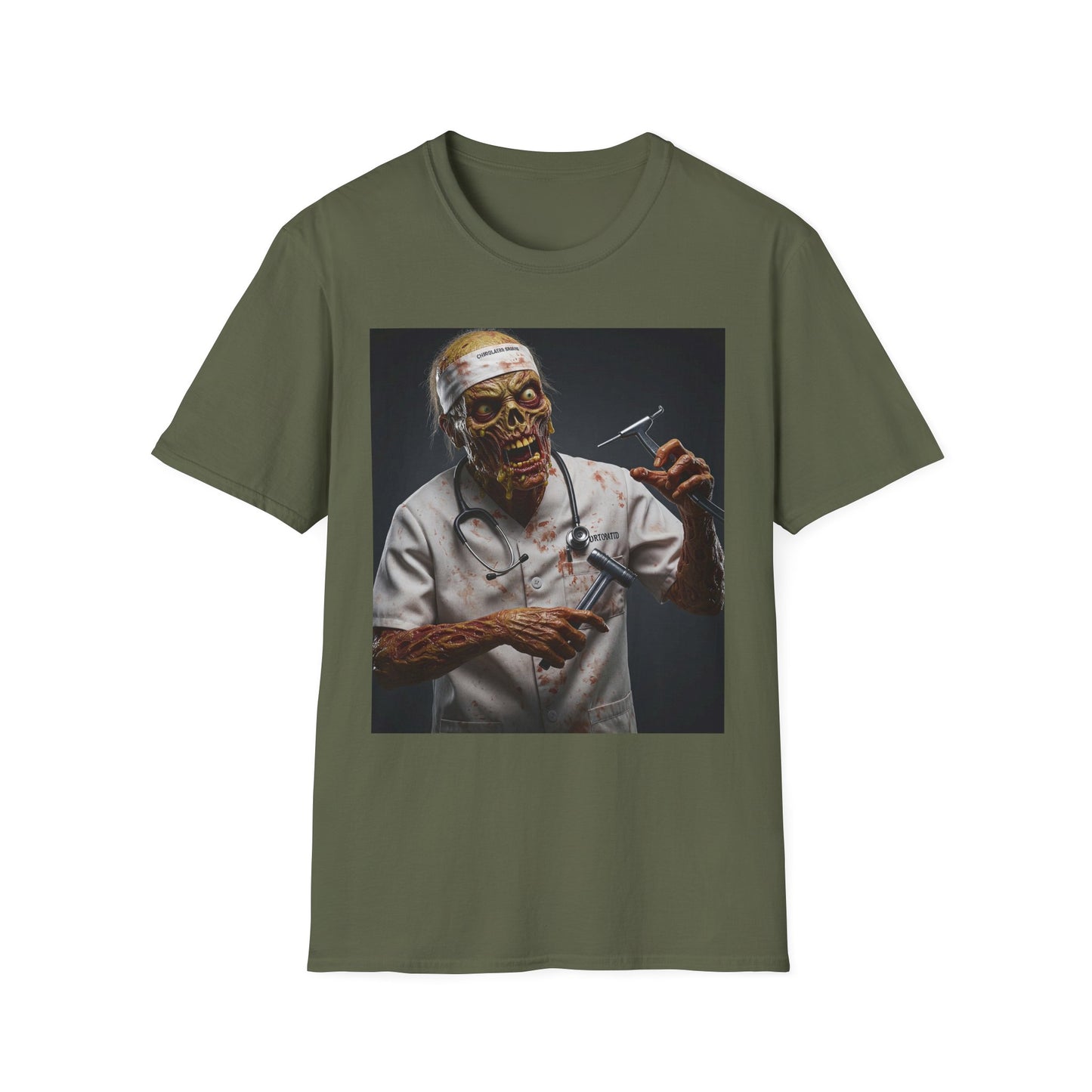 Zombie Doctor Unisex Softstyle T-Shirt - Perfect for Halloween & Horror Fans
