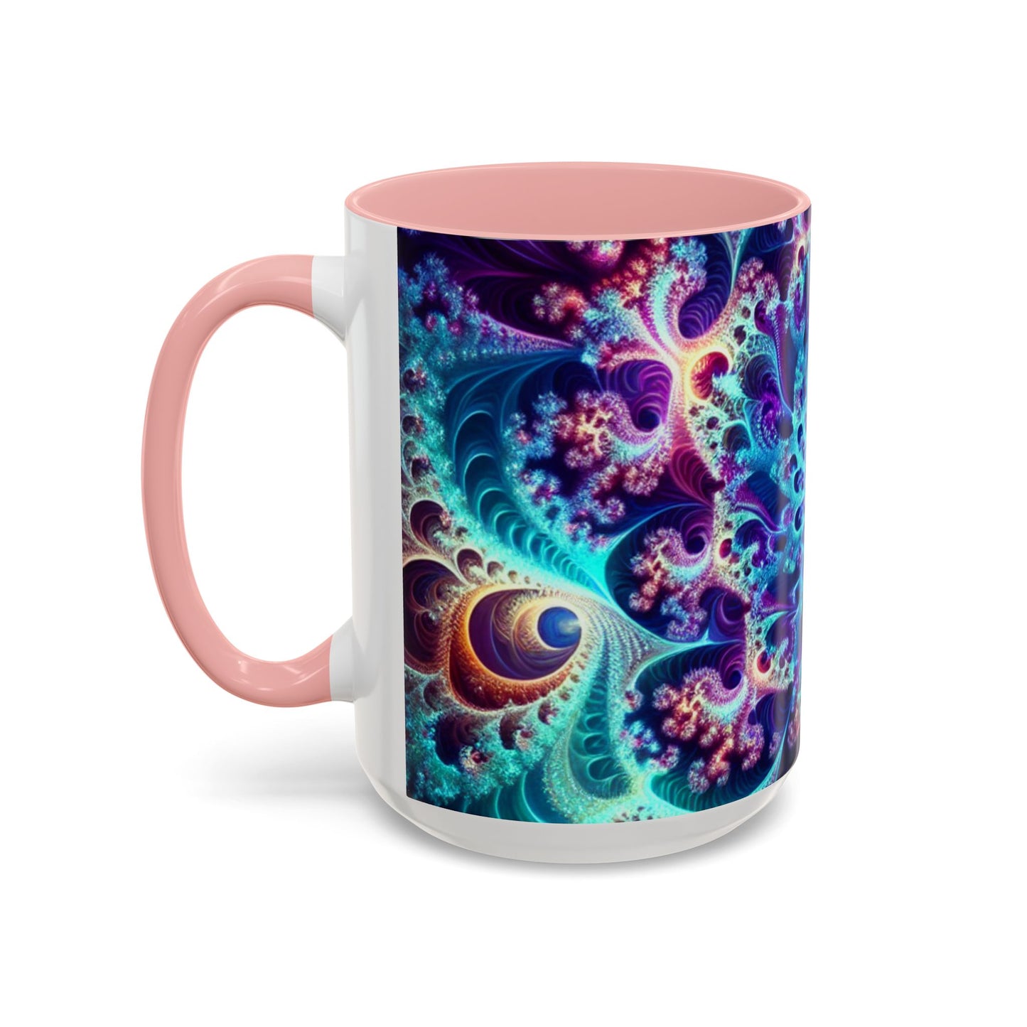 Colorful Spiral Accent Coffee Mug - 11 & 15oz