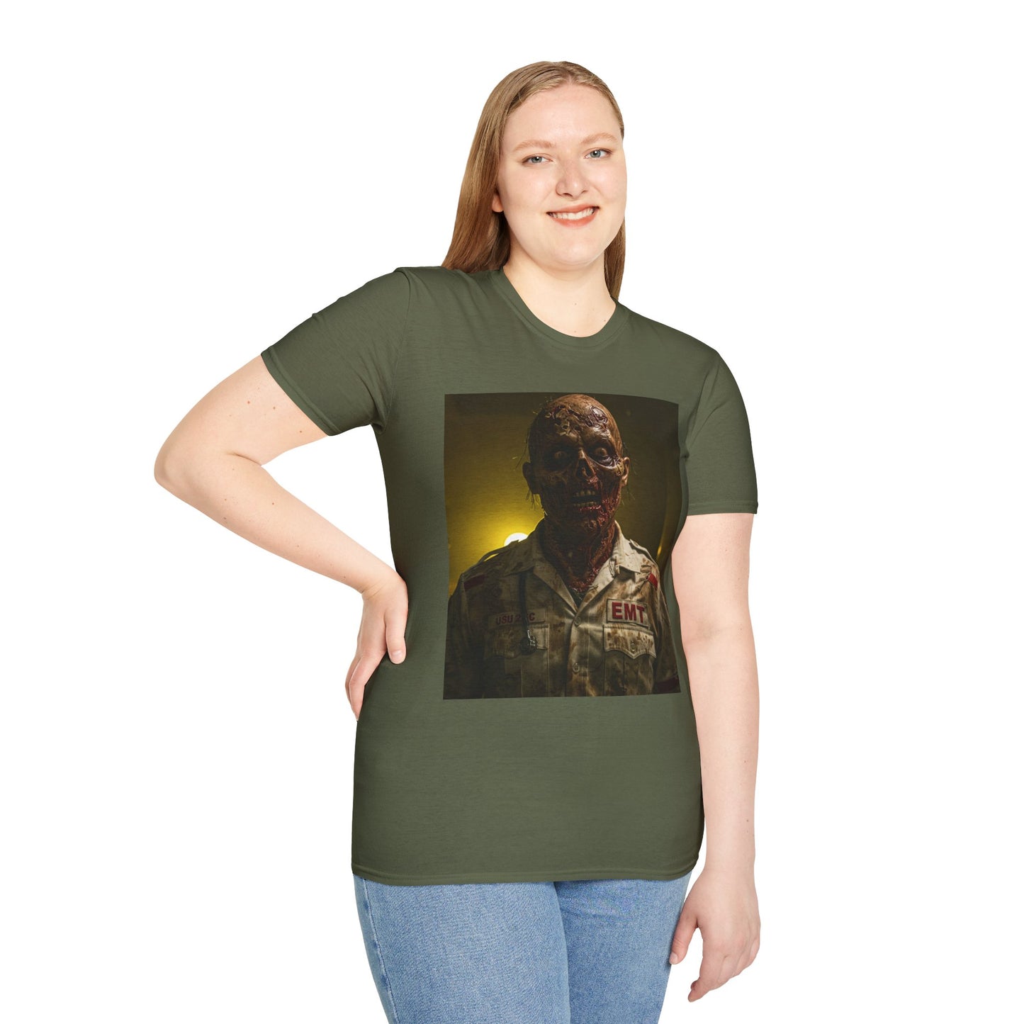 Zombie EMT Unisex Softstyle T-Shirt - Horror Apparel for Halloween