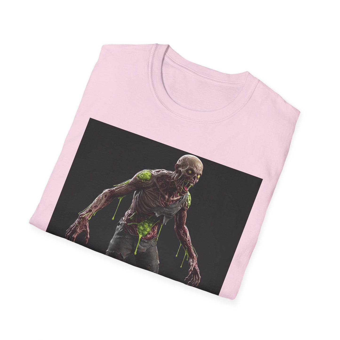 Zombie Graphic Unisex Softstyle T-Shirt - Perfect for Halloween and Horror Fans