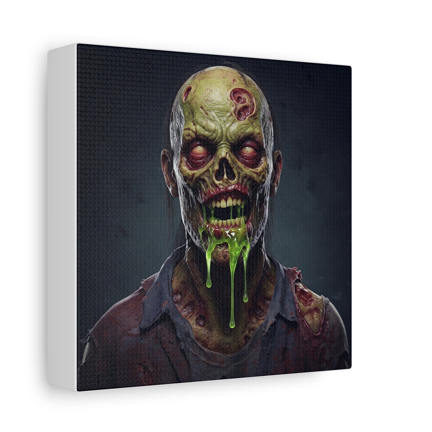 Zombie Art Canvas Wall Decoration - Spooky Halloween Home Decor