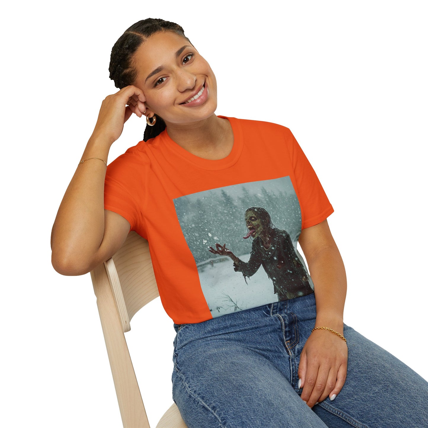 Chilling Horror Graphic Tee - Unisex Softstyle T-Shirt with Spooky Design