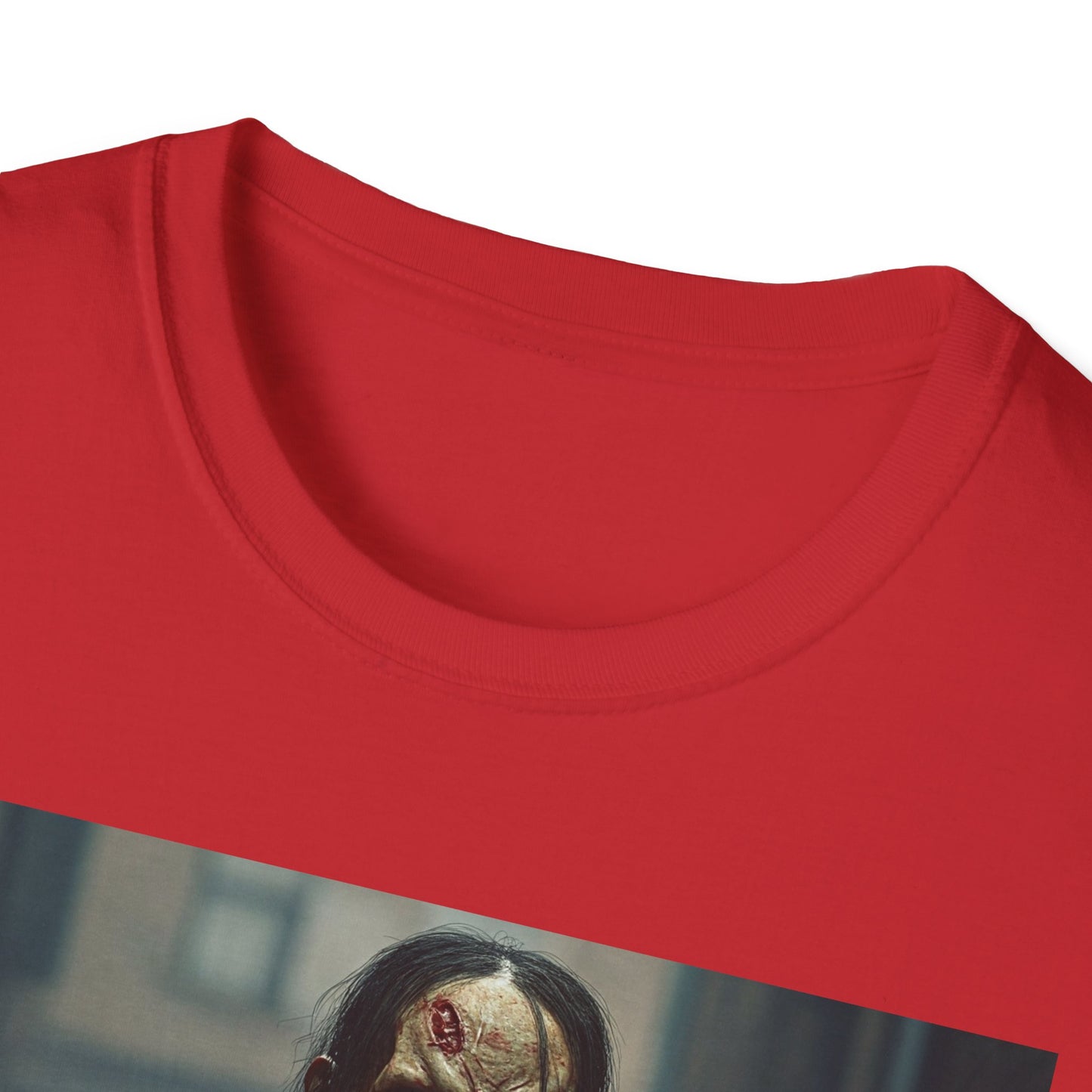 Apocalyptic Portrait Tee, bold, decaying zombie graphic