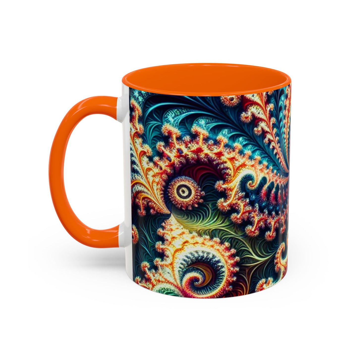 Vibrant Swirl Accent Coffee Mug - 11oz & 15oz