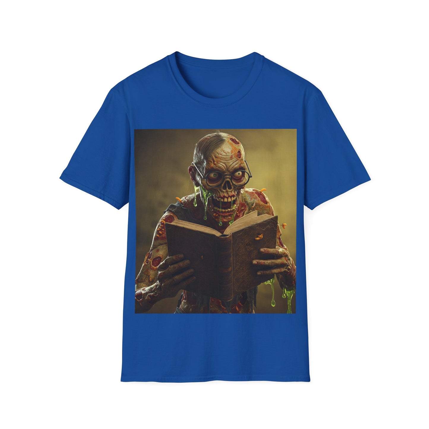 UK - Zombie Reader Apocalyptic Portrait Tee, bold, decaying zombie graphic