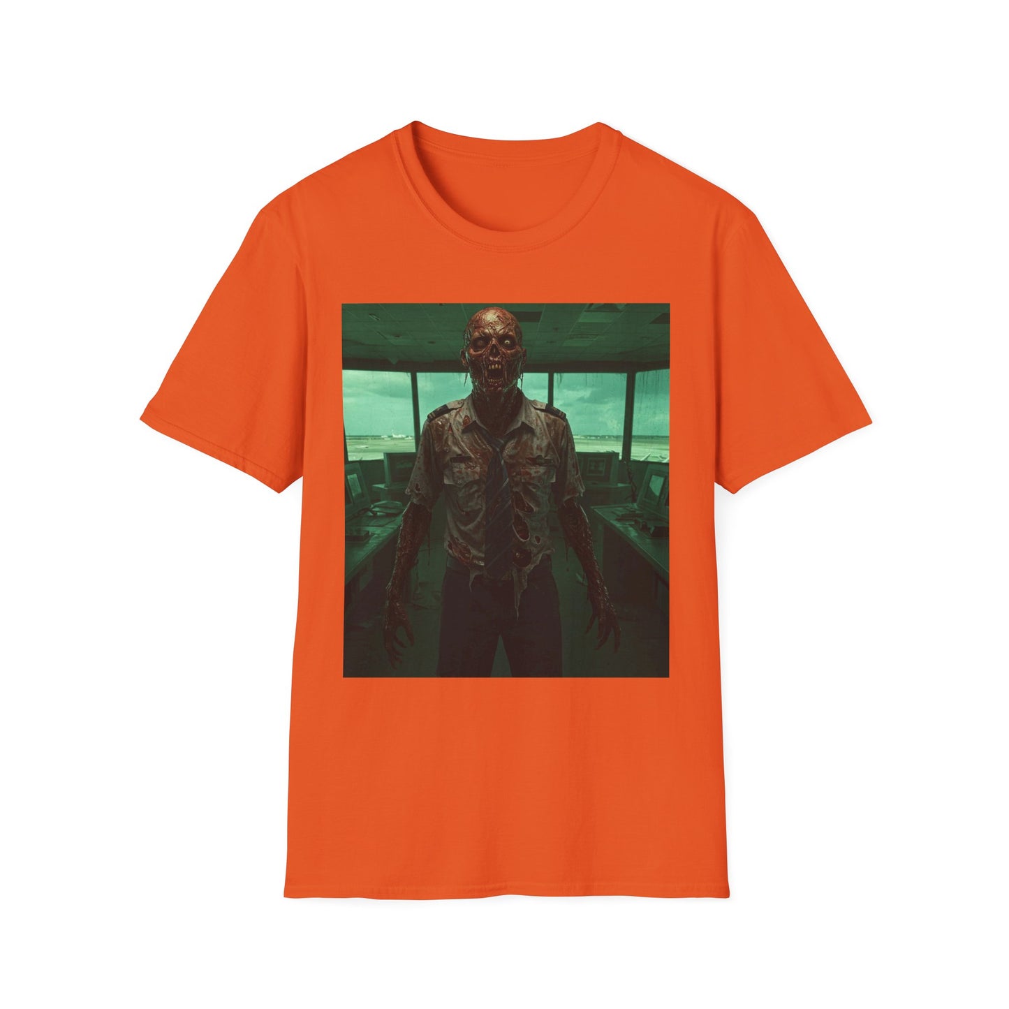 Unisex Softstyle Zombie Graphic Tee - Perfect for Halloween and Horror Fans