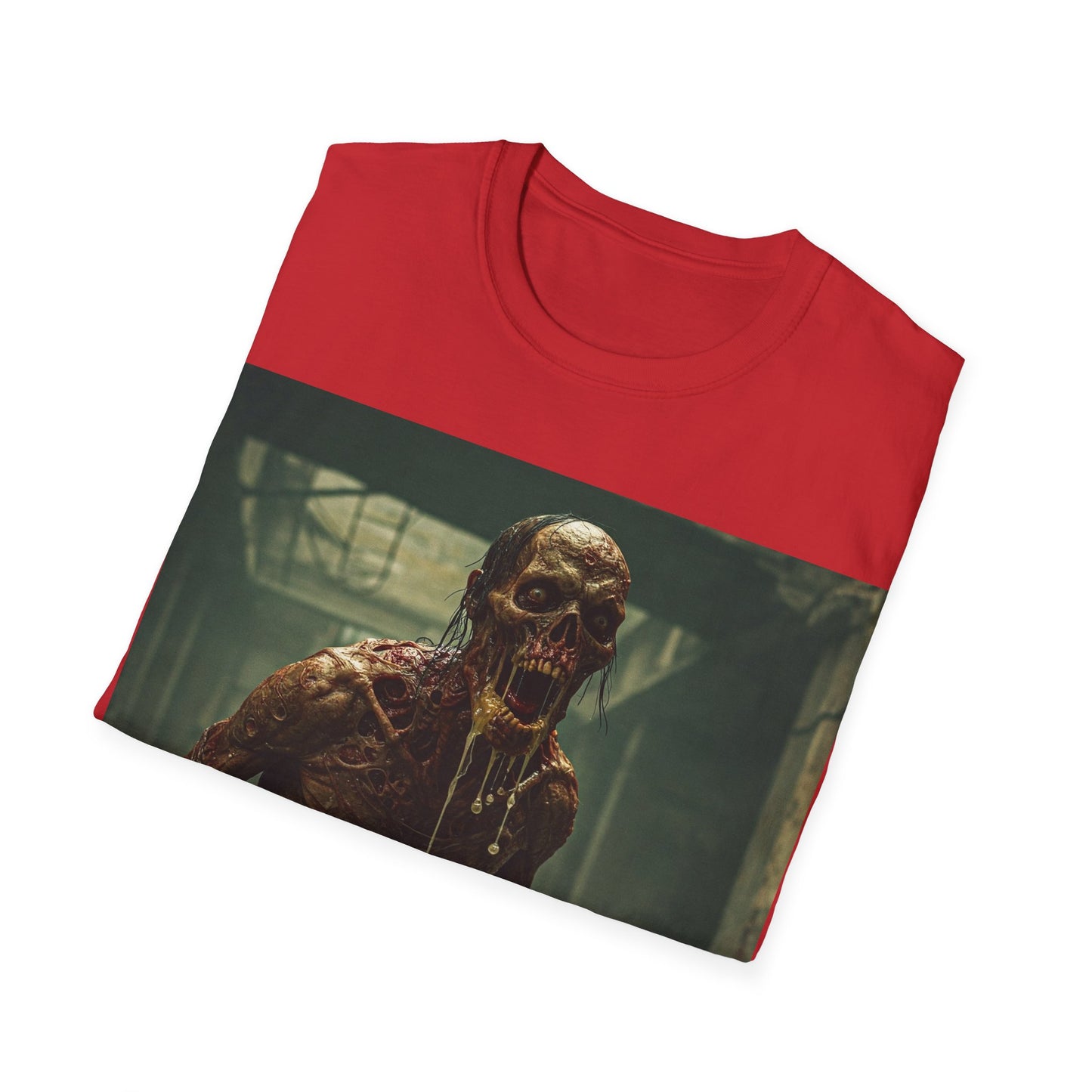 UK - Horror Graphic Unisex T-Shirt - Spooky Zombie Design - Perfect for Halloween and Horror Fans