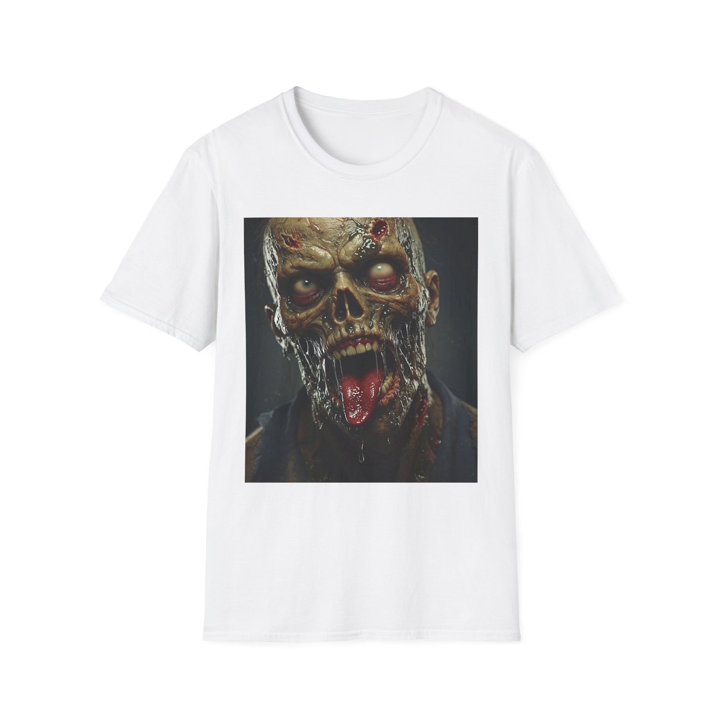Apocalyptic Portrait Tee, bold, decaying zombie graphic