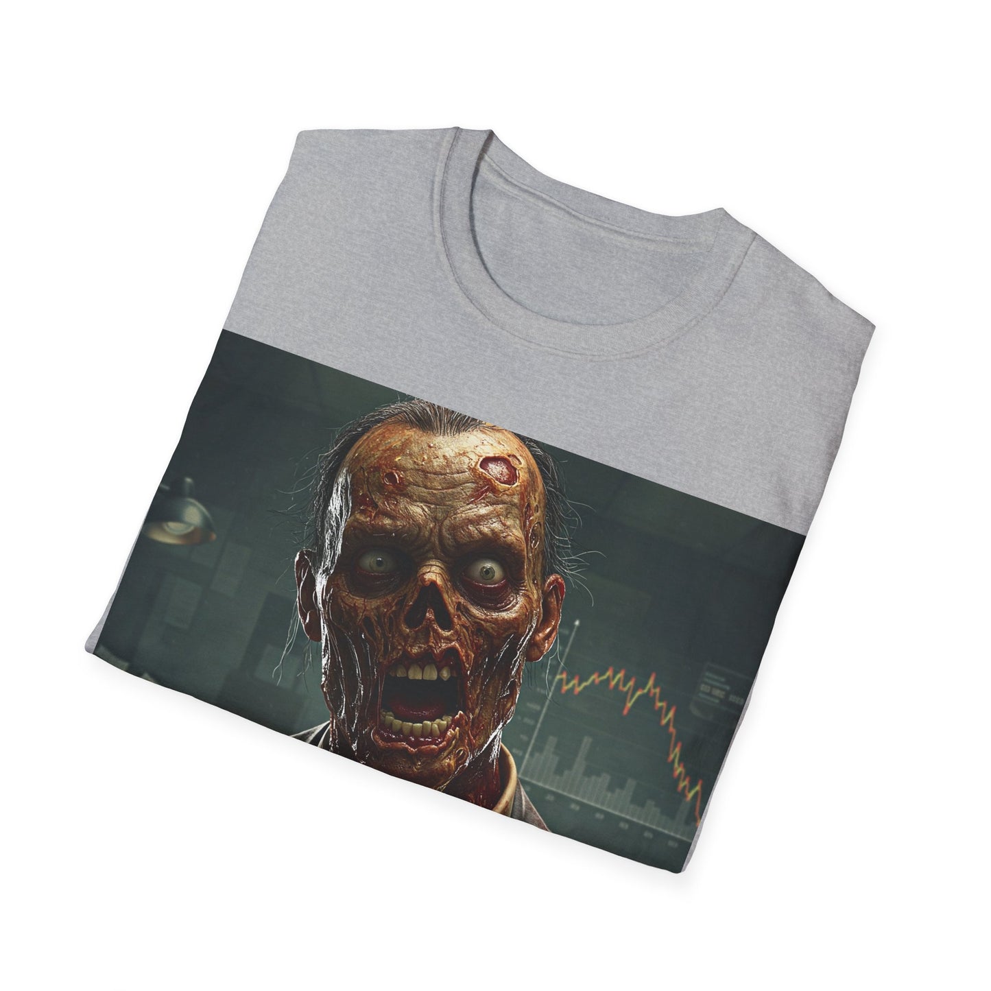 UK - Zombie Businessman Unisex Softstyle T-Shirt | Spooky Halloween Apparel