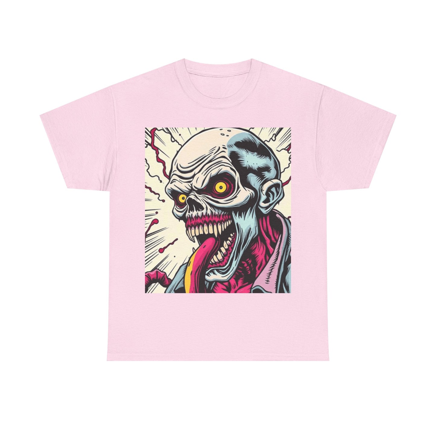 UK - Zombie Graphic Tee - Unisex Heavy Cotton T-Shirt for Halloween and Horror Fans