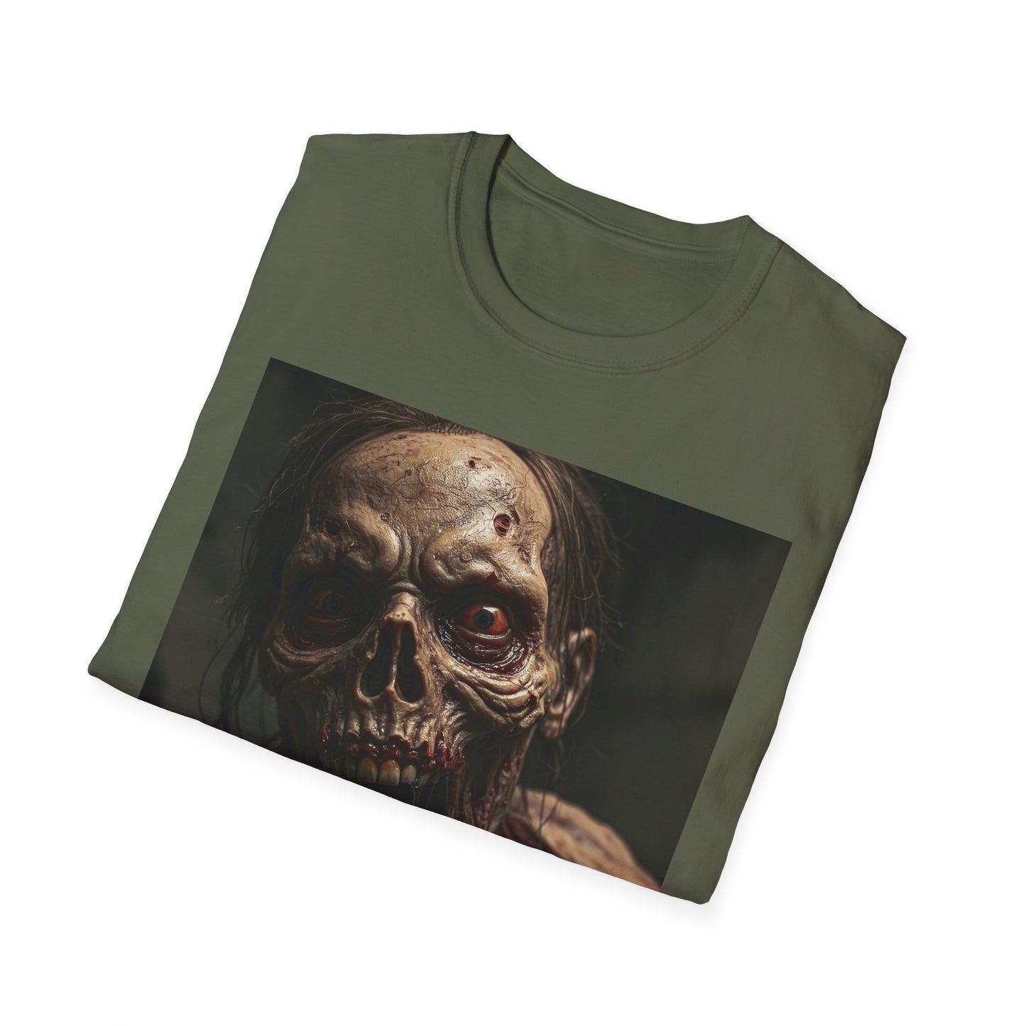Apocalyptic Portrait Tee, bold, decaying zombie graphic