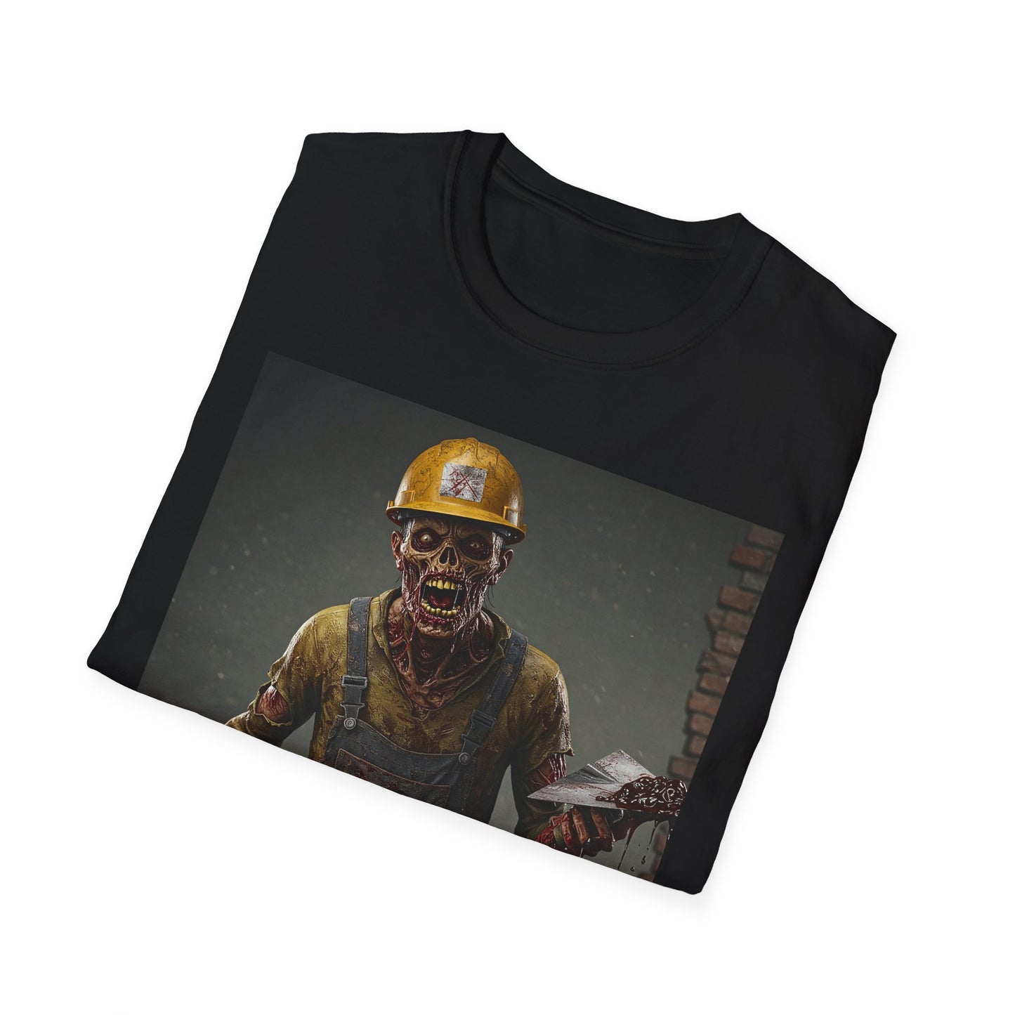 Zombie Construction Worker Unisex Softstyle T-Shirt