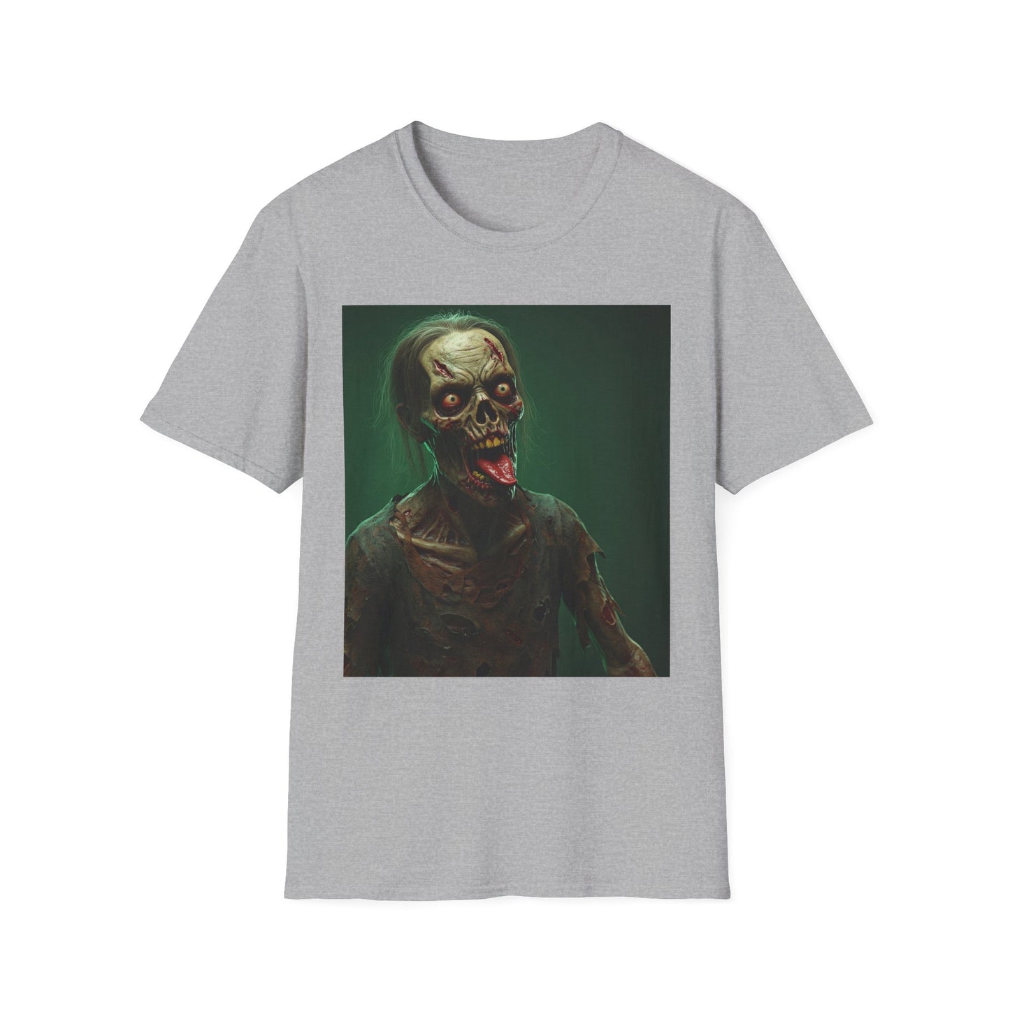 Apocalyptic Portrait Tee, bold, decaying zombie graphic