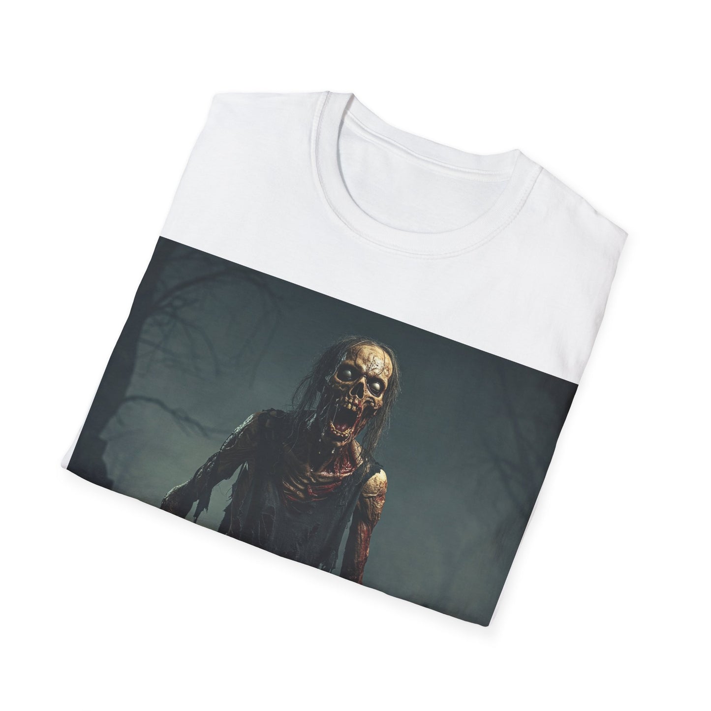 UK - Horror Zombie Graphic Apocalyptic Portrait Tee, bold, decaying zombie graphic
