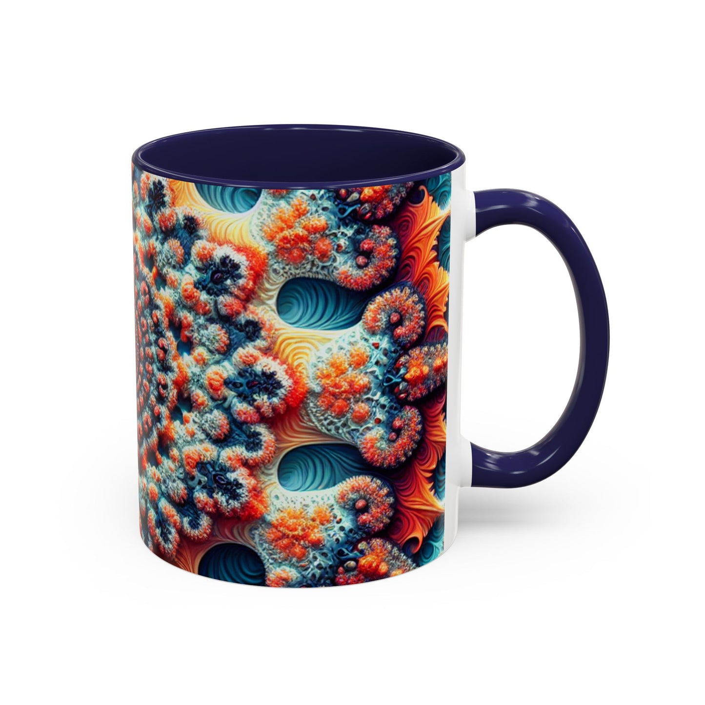 Vibrant Kaleidoscope Accent Coffee Mug - 11oz & 15oz