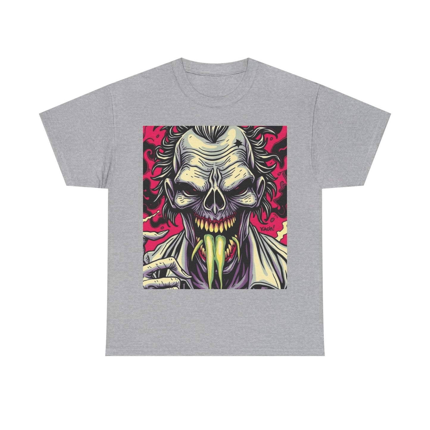 UK - Graphic Horror T-Shirt - Unisex Heavy Cotton Tee with Skull Design