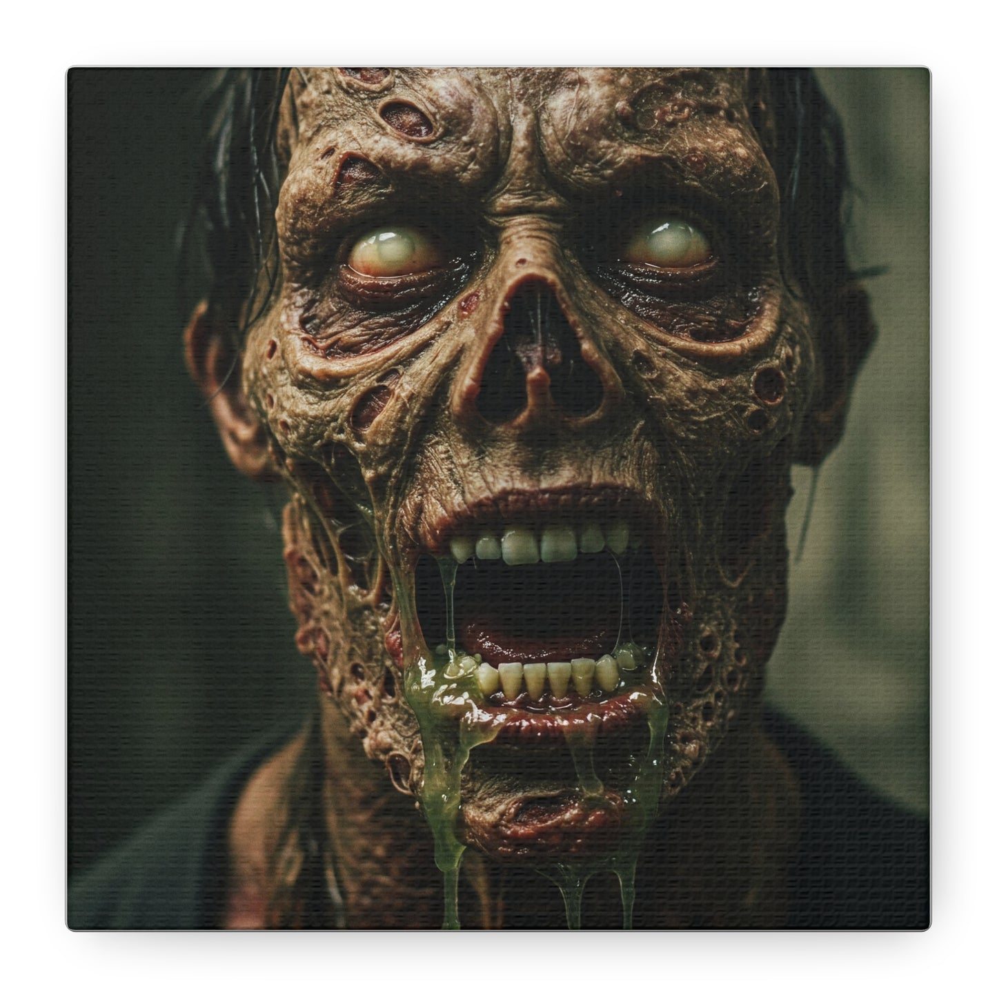 Creepy Zombie Canvas Art - Spooky Home Decor for Halloween Lovers