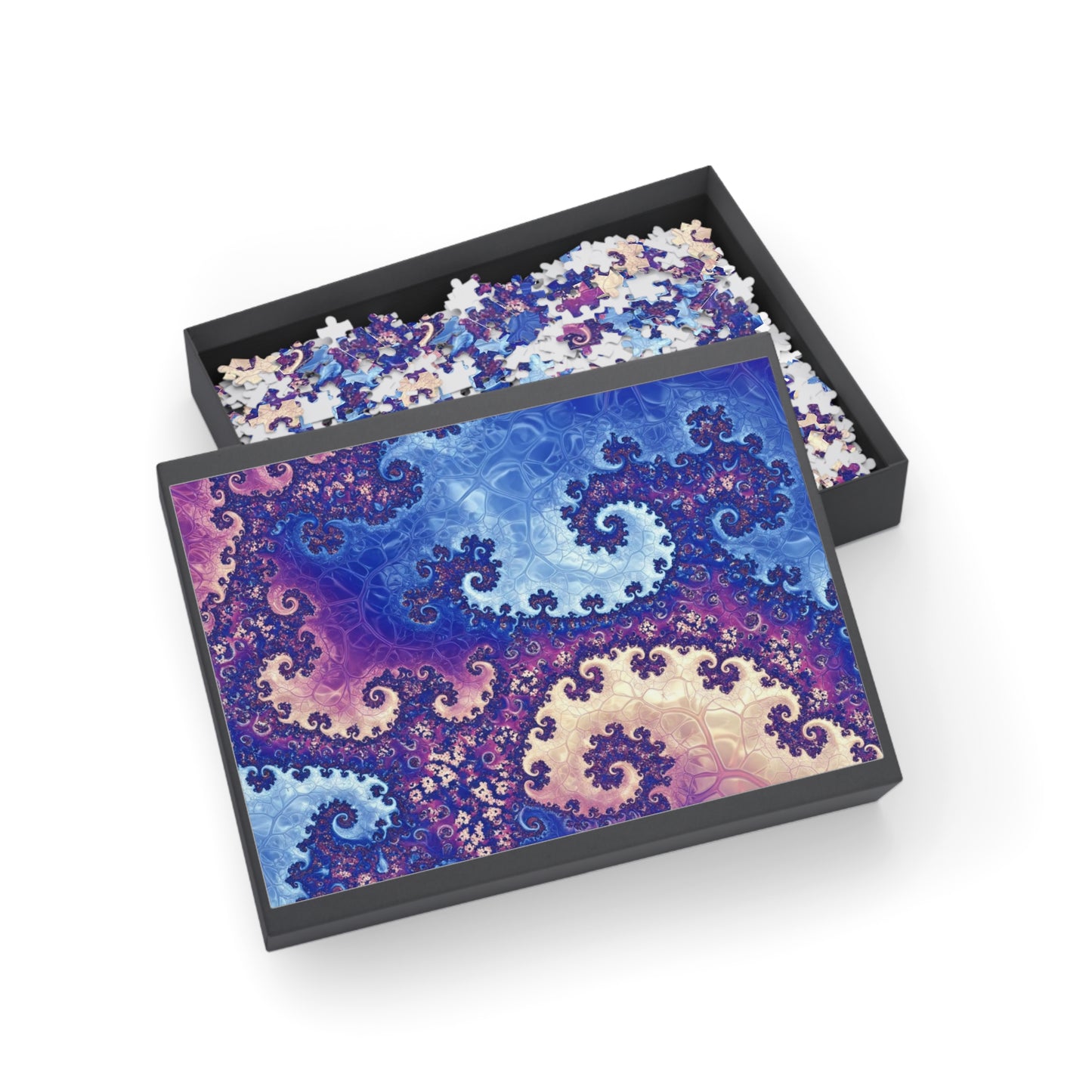 Colorful Fractal Puzzle - 96, 252, 500, 1000-Piece Options - Perfect for Family Game Night or Relaxing Activities