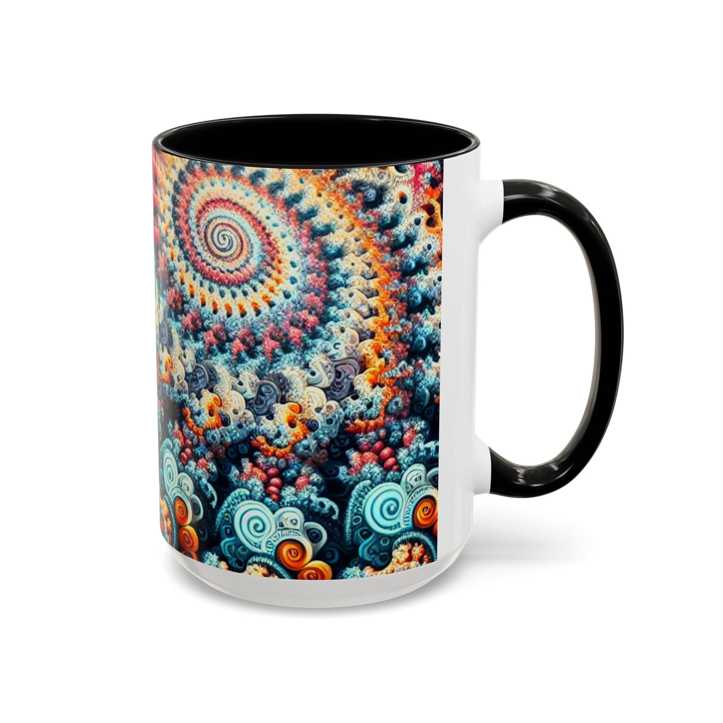 Colorful Fractal Coffee Mug - 11oz & 15oz - Perfect for Art Lovers