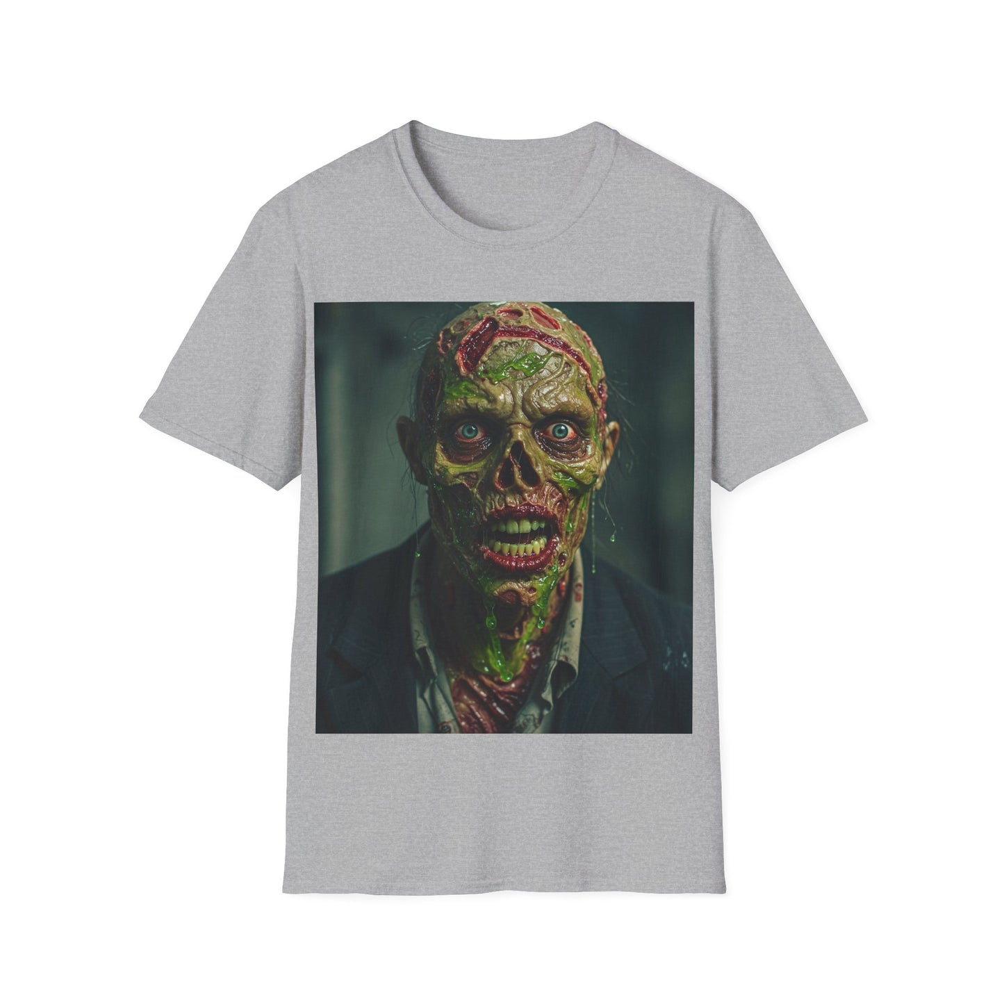 UK - Zombie Horror Apocalyptic Portrait Tee, bold, decaying zombie graphic