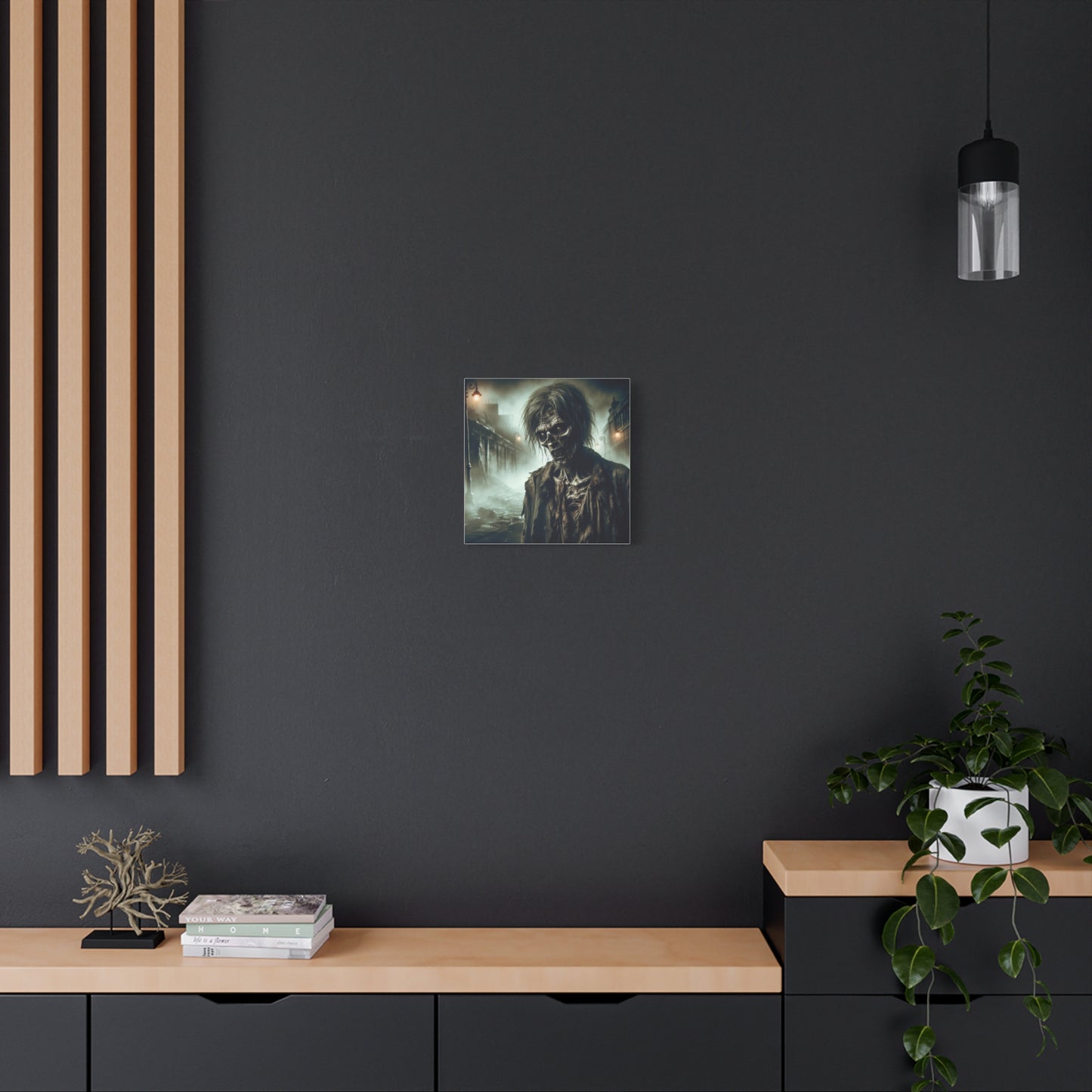 Zombie Portrait Matte Canvas Wall Art