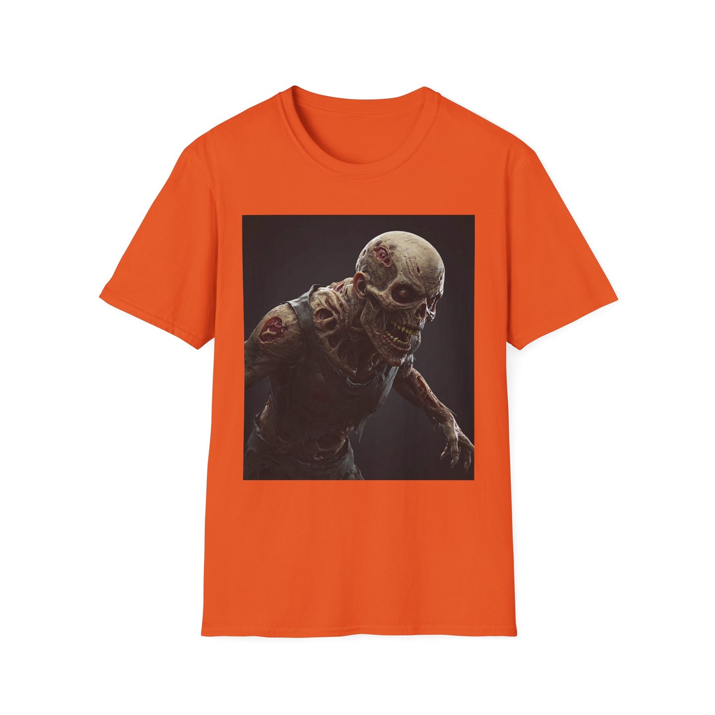 Creepy Skeleton Graphic Unisex Softstyle T-Shirt - Perfect for Halloween & Horror Fans