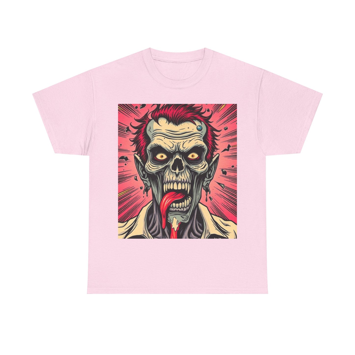 UK - Unisex Heavy Cotton Tee - Zombie Design for Horror Fans