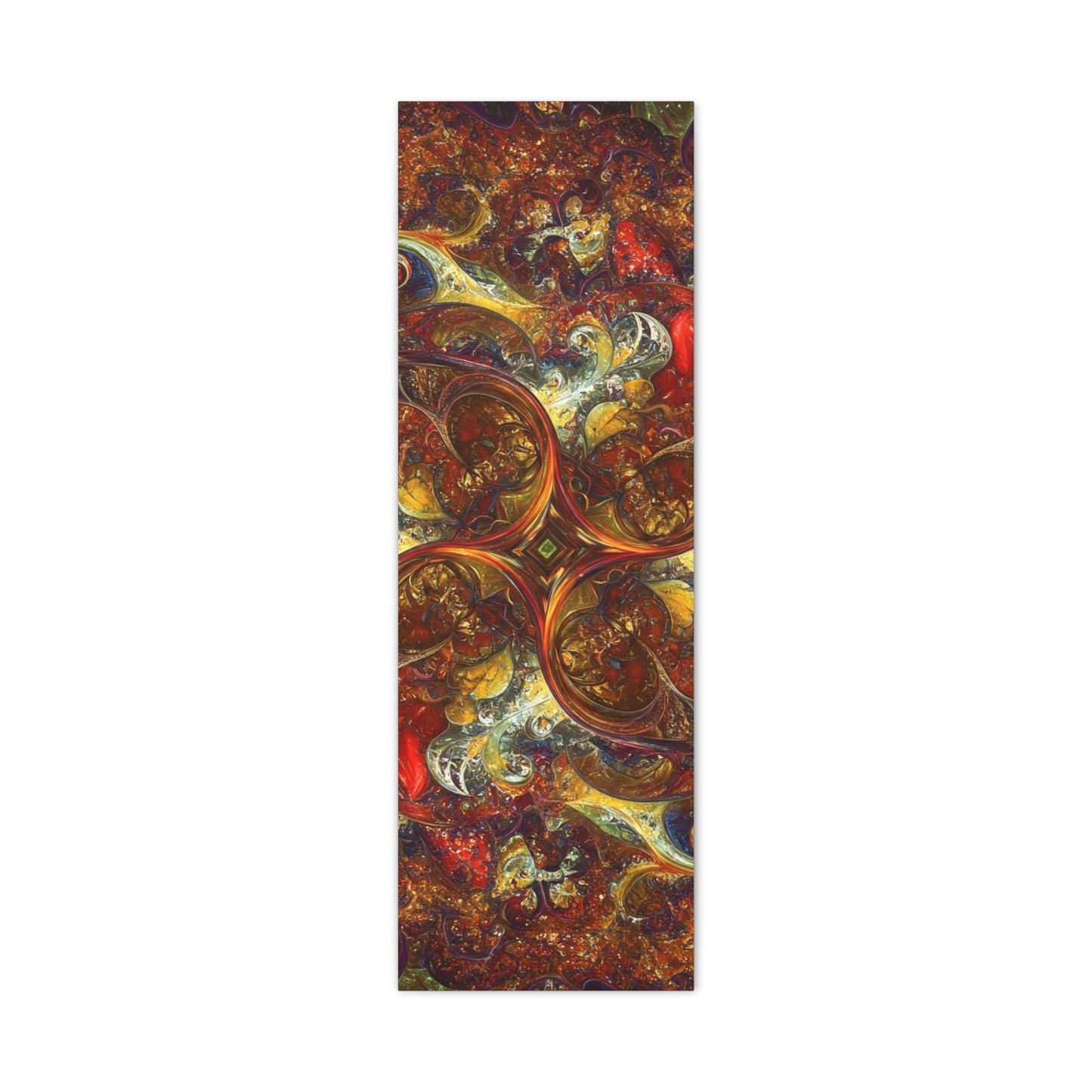 Abstract Art Matte Canvas Wall Decor - Vibrant Fractal Design, Colorful Home Accent
