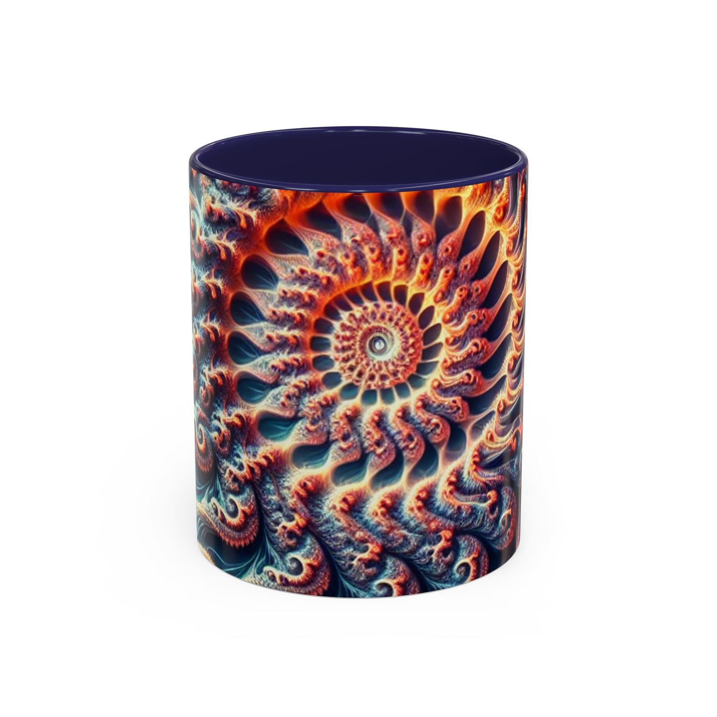 UK - Fractal Art Accent Coffee Mug - Vibrant Design for Home or Office