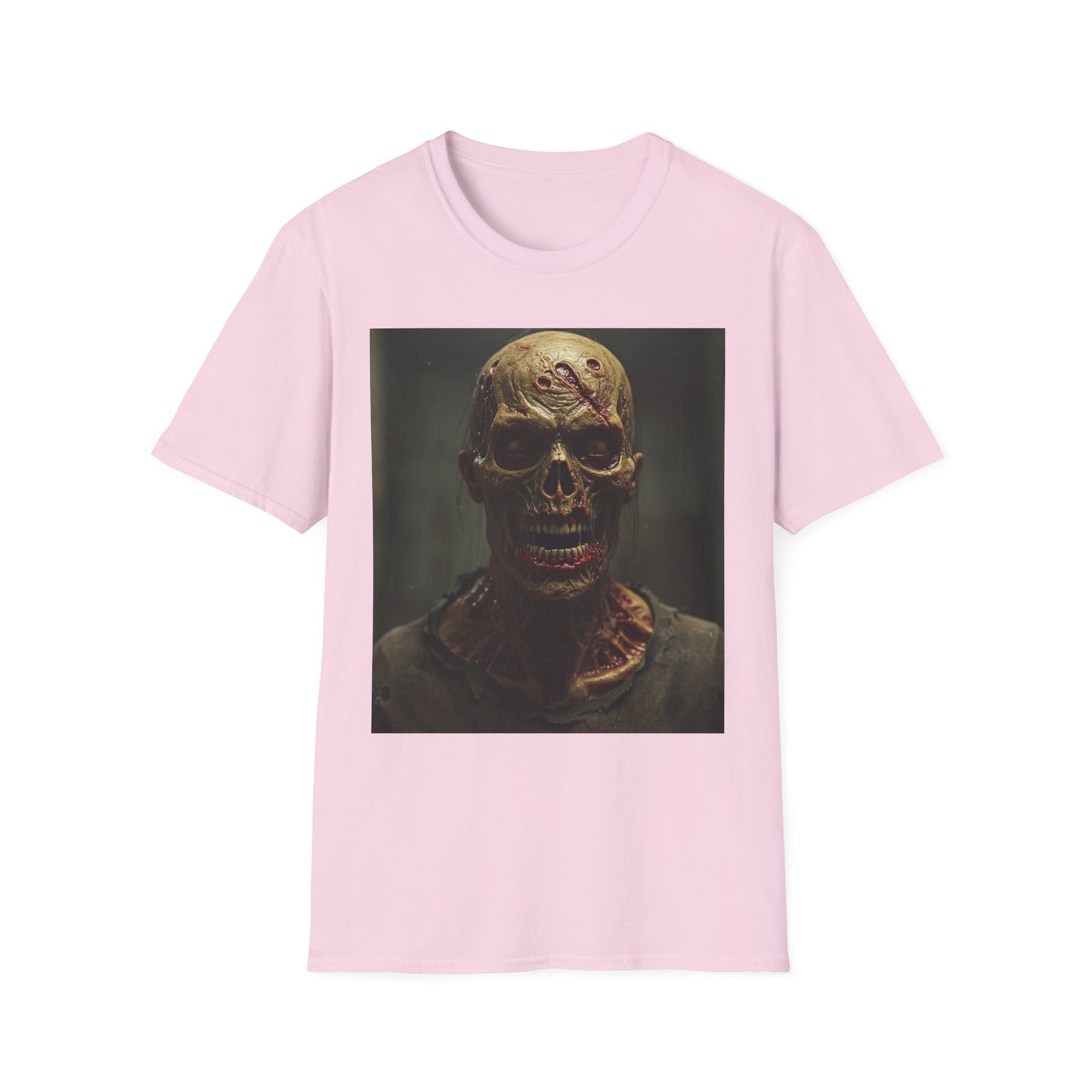 Unisex Softstyle T-Shirt - Creepy Skull Design - Perfect for Halloween or Casual Wear