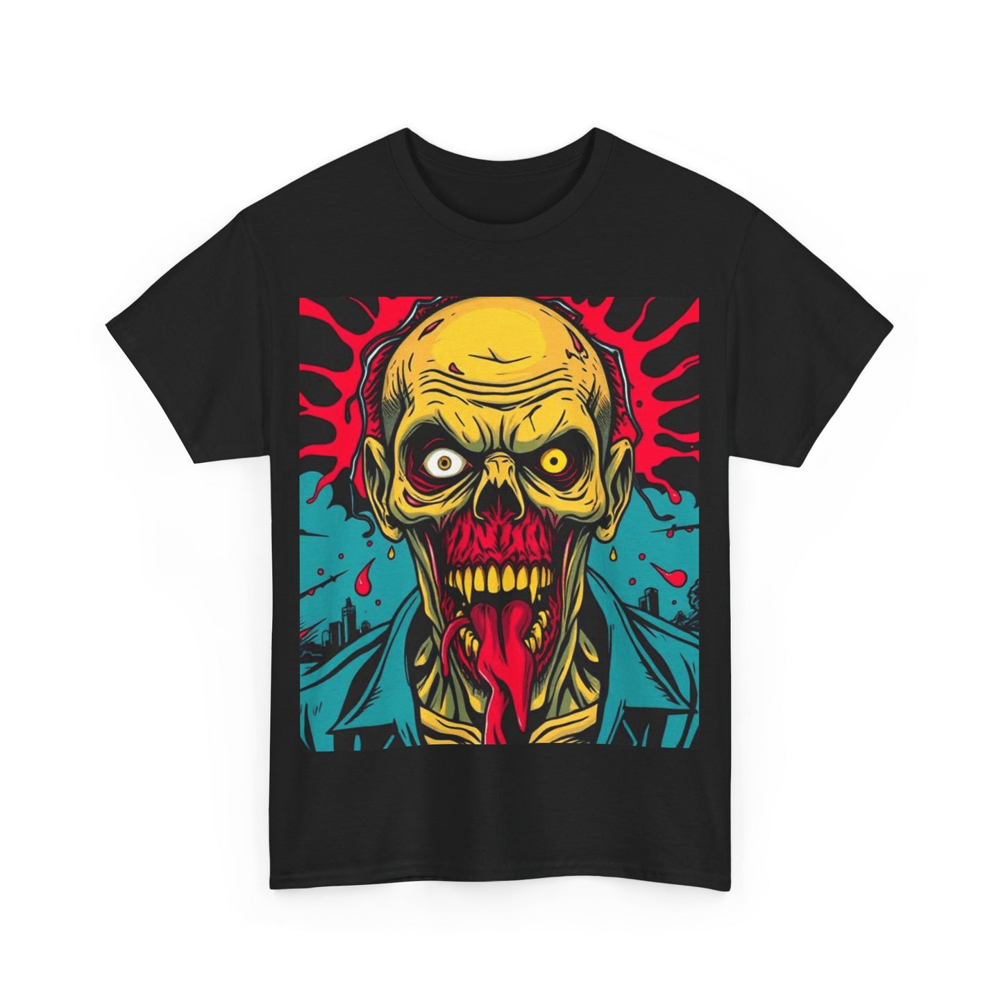 UK - Spooky Zombie Graphic Tee for Halloween