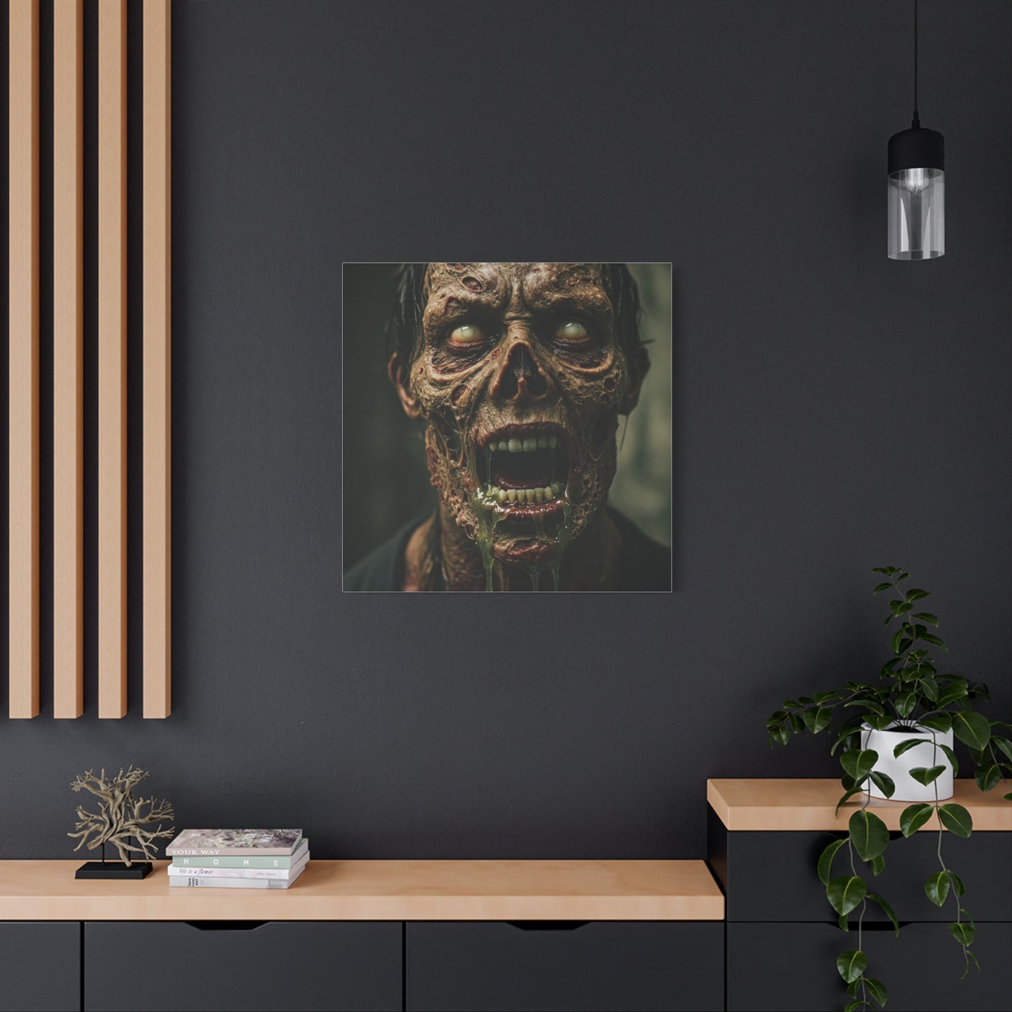 Creepy Zombie Canvas Art - Spooky Home Decor for Halloween Lovers